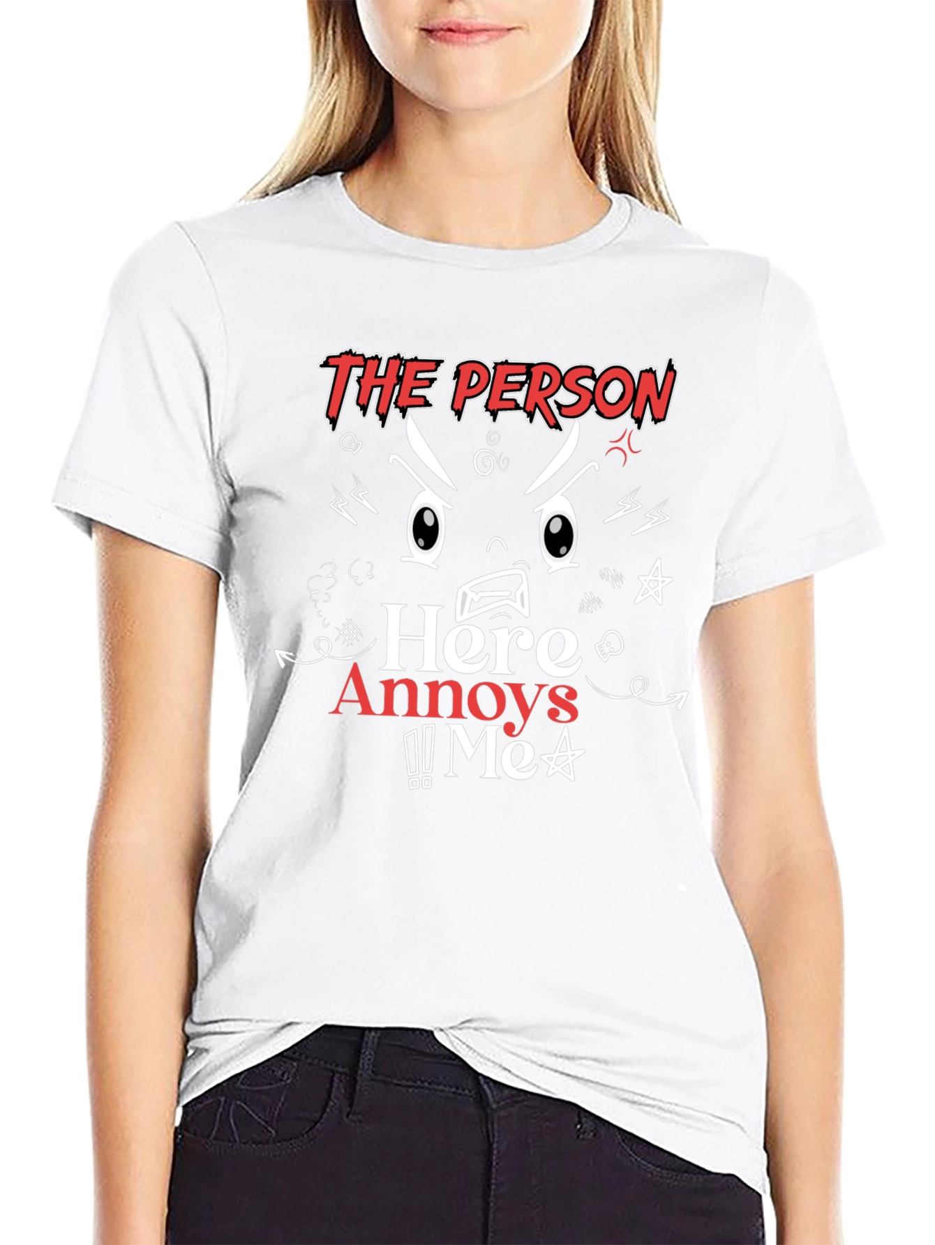 Black Annoyed T-Shirt: The Person Here Annoys Me view 9