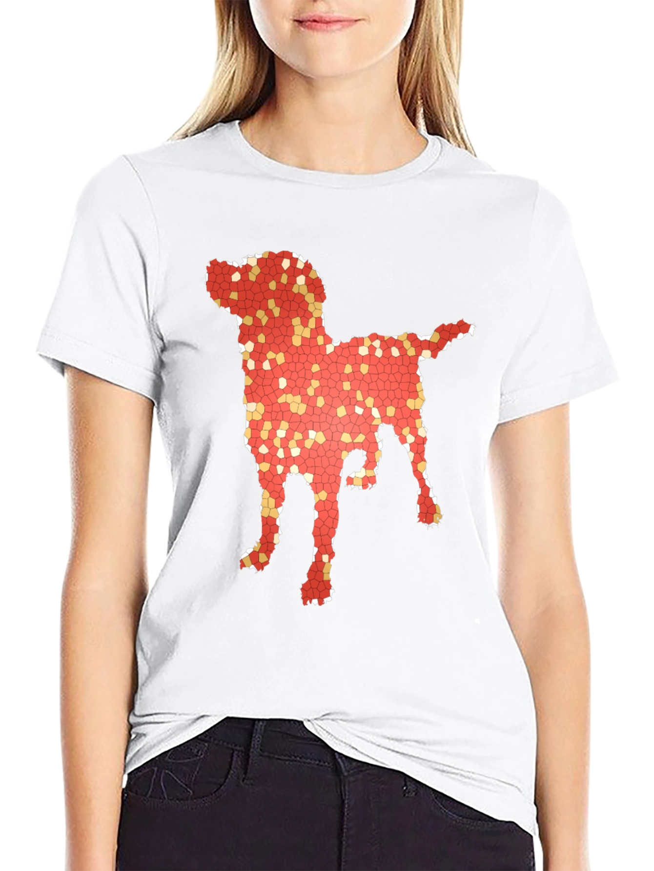 Black Dog Mosaic Graphic T-Shirt - Stylish Men's Tee view 9