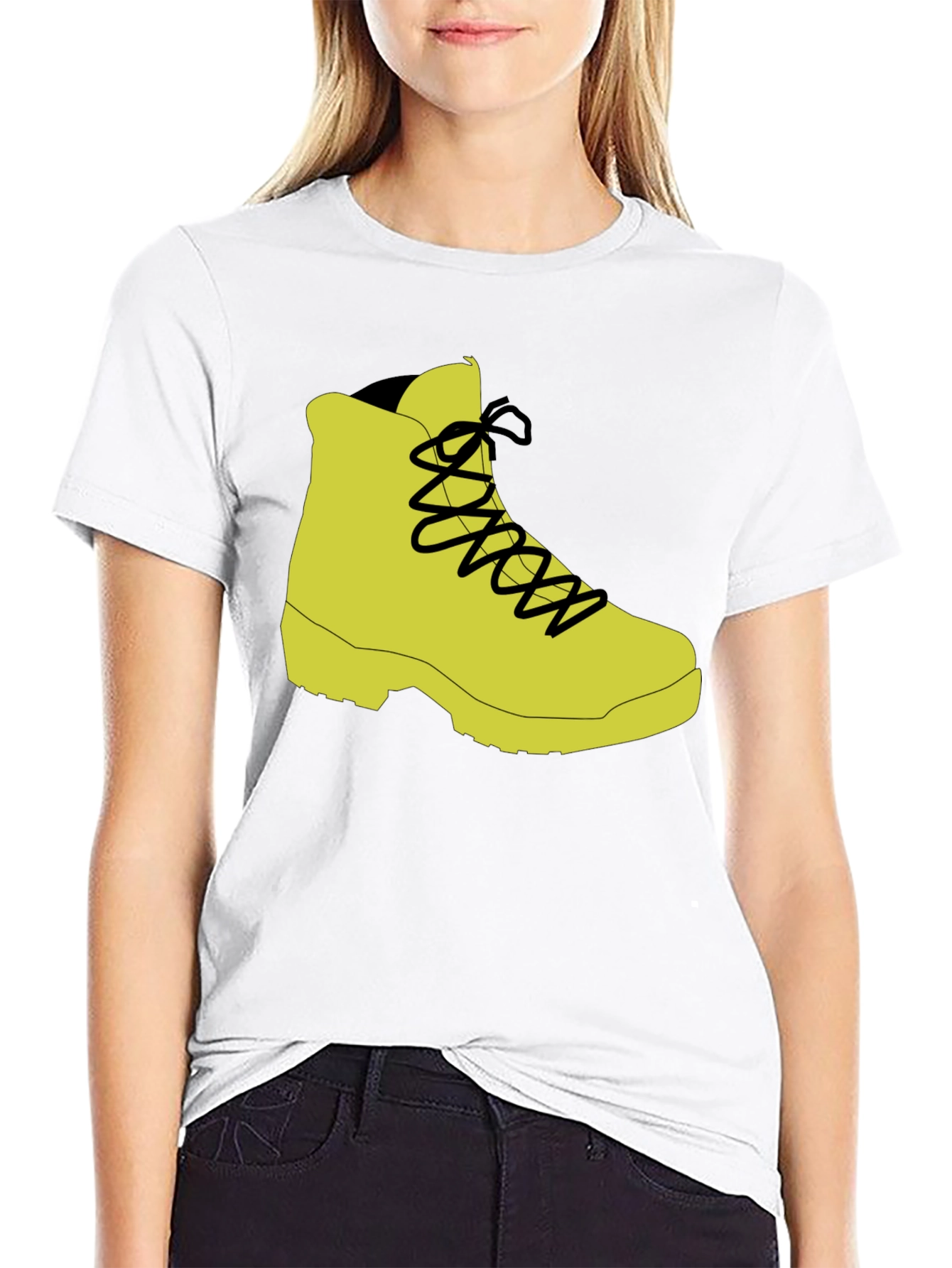 Black Hiking Boot Graphic Tee - Black view 9