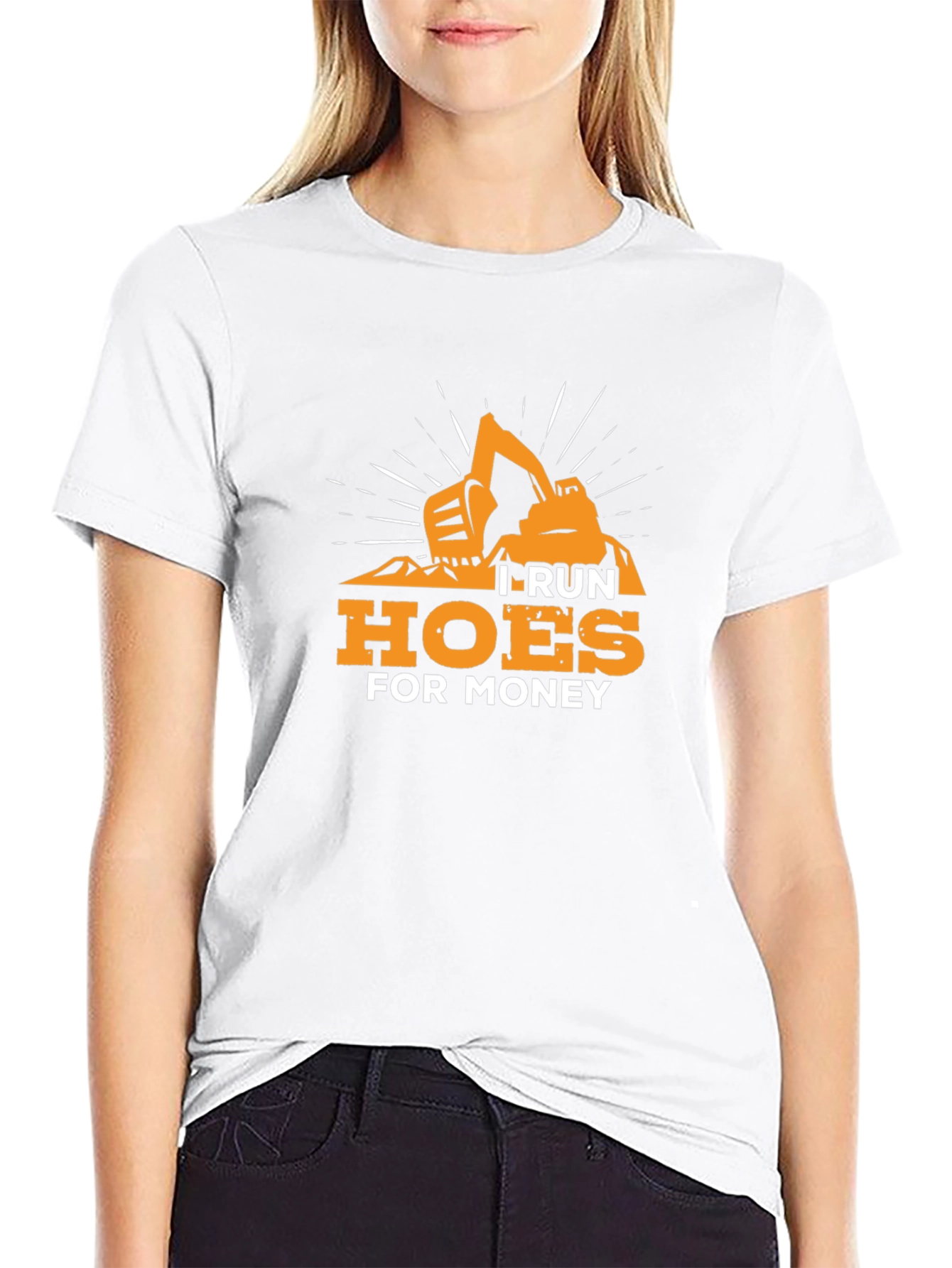 Black I Run Hoes for Money T-Shirt view 9