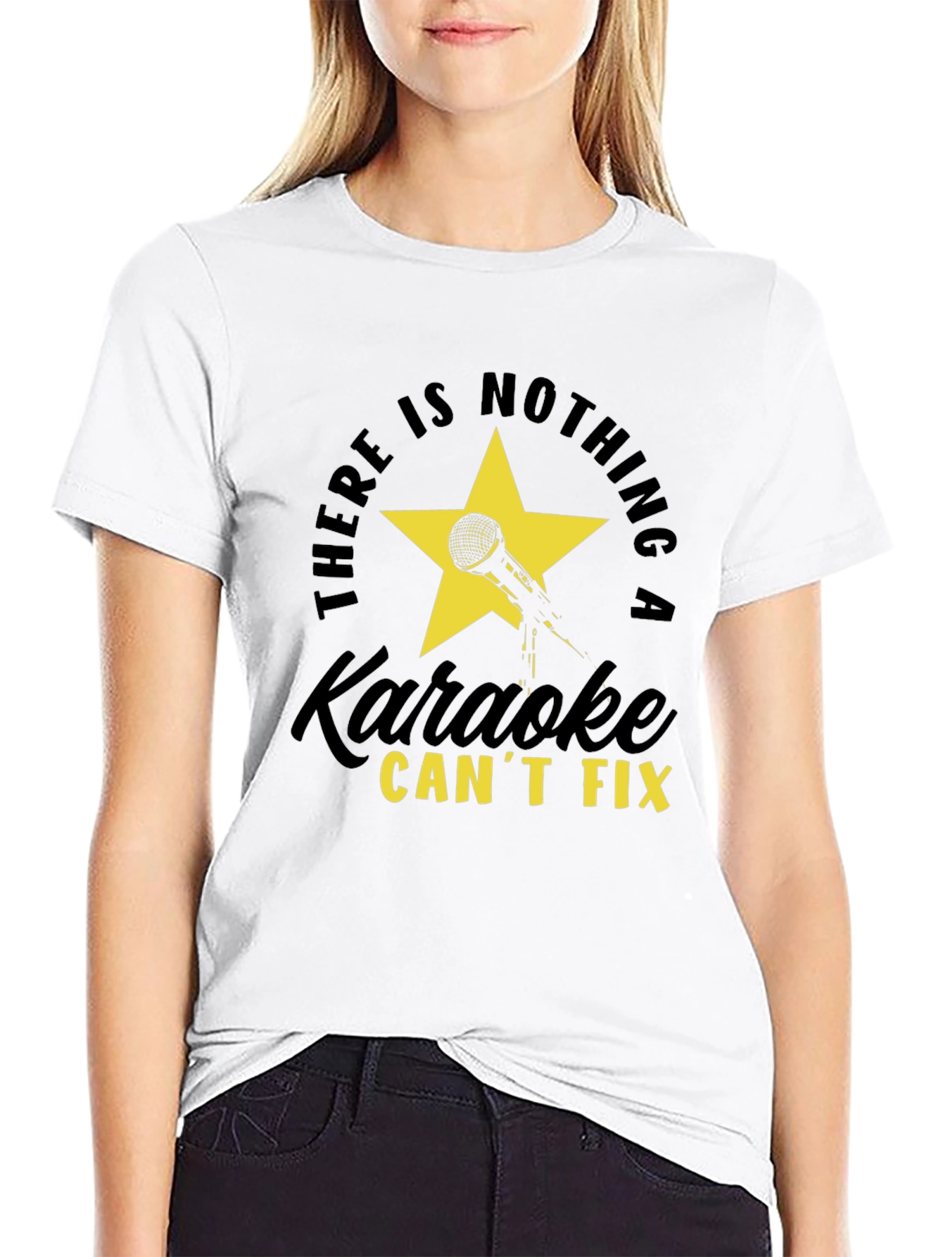 Black Karaoke Fix T-Shirt - Stylish Graphic Tee view 9