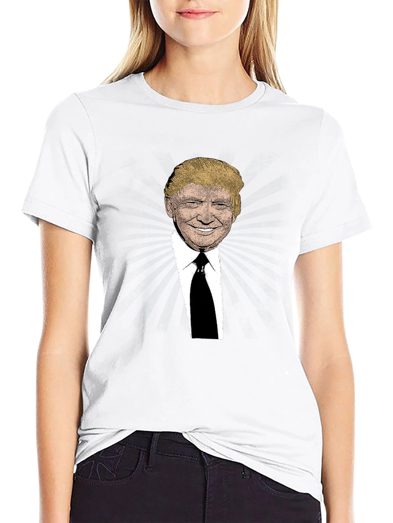 Black Trump Graphic Print Black T-Shirt view 9