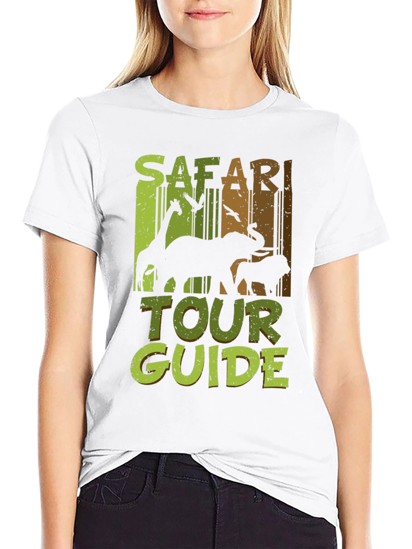 Black Safari Tour Guide Graphic T-Shirt view 9