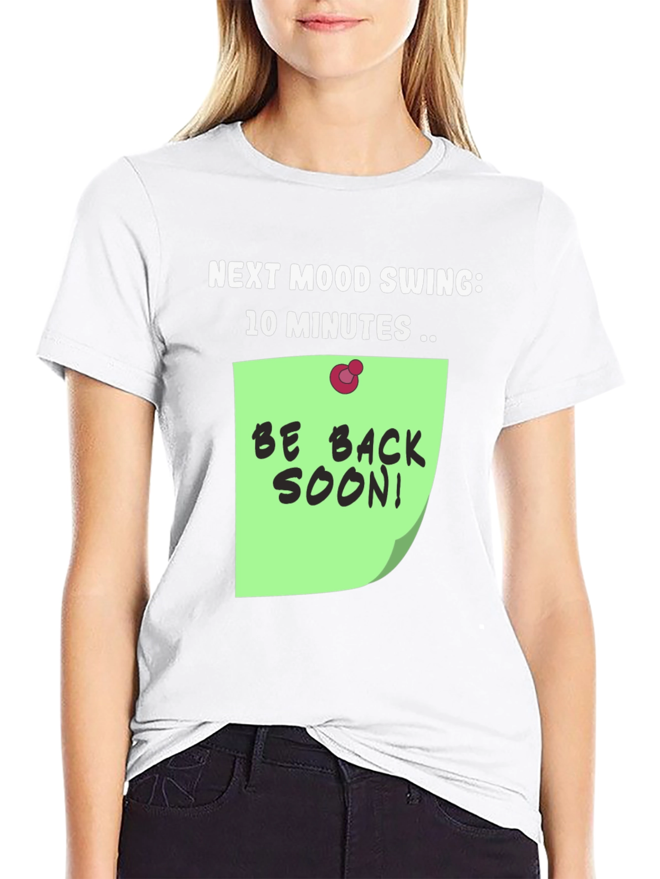 Black Humorous "Next Mood Swing" T-Shirt view 9