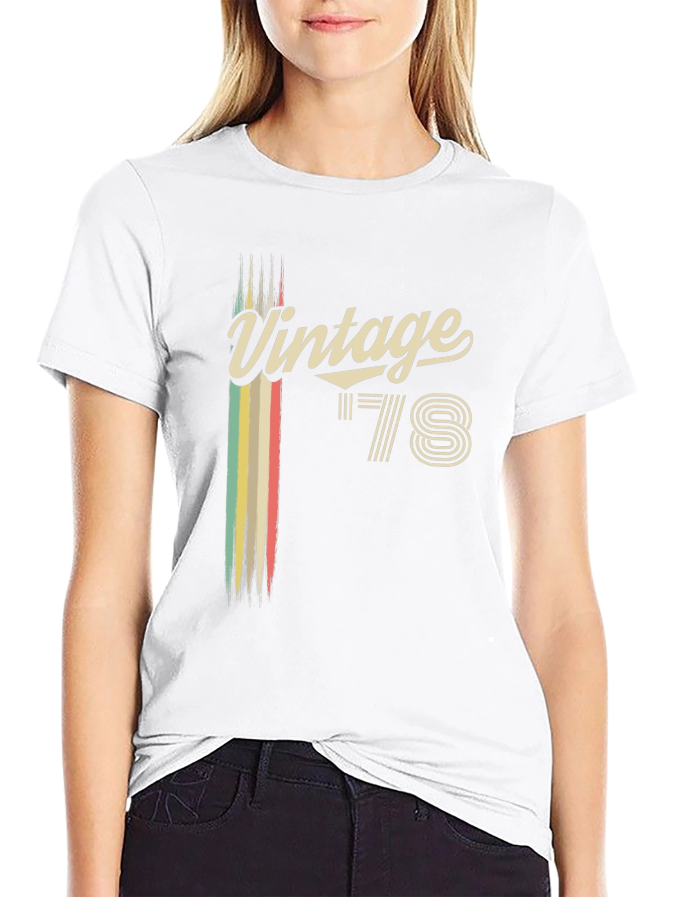 Black Retro Vintage '78 Graphic T-Shirt view 9