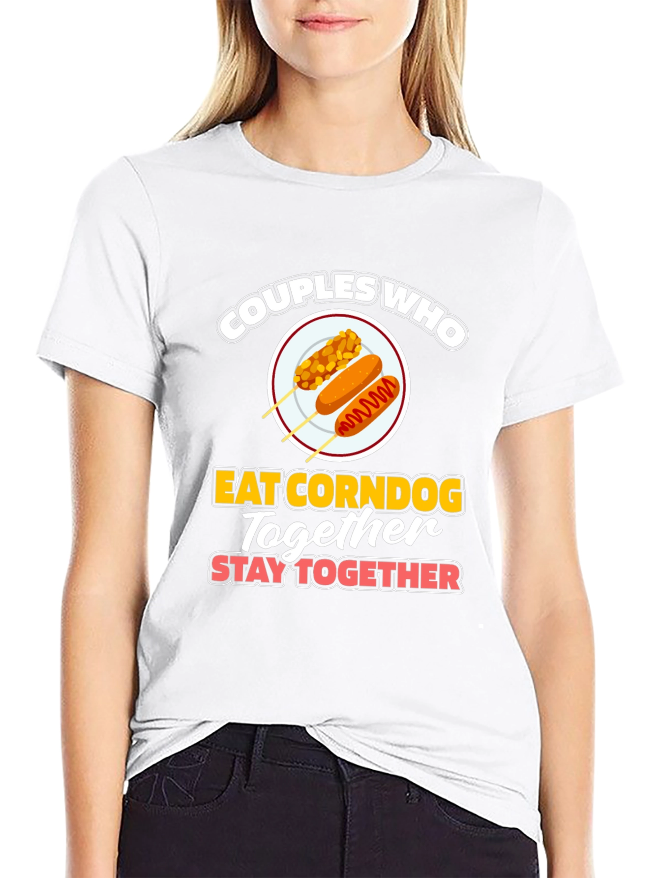 Black Couples Who Eat Corndog Together T-Shirt view 9
