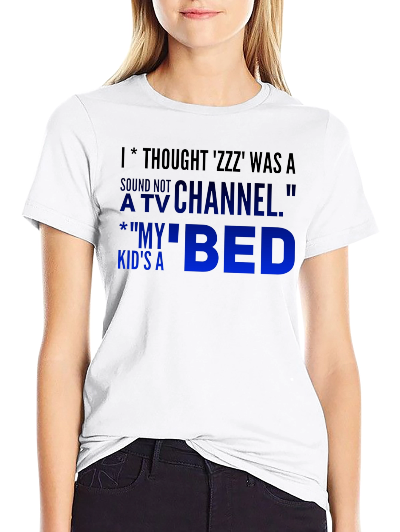Black Funny 'ZZZ' Thought T-Shirt view 9