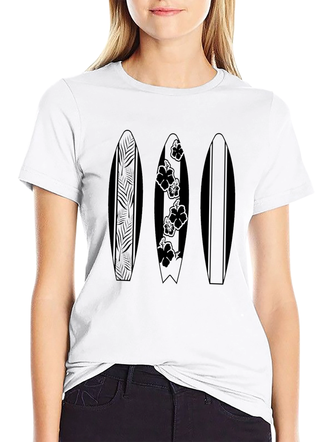 Surfboard Trio Graphic Tee - Black - 9