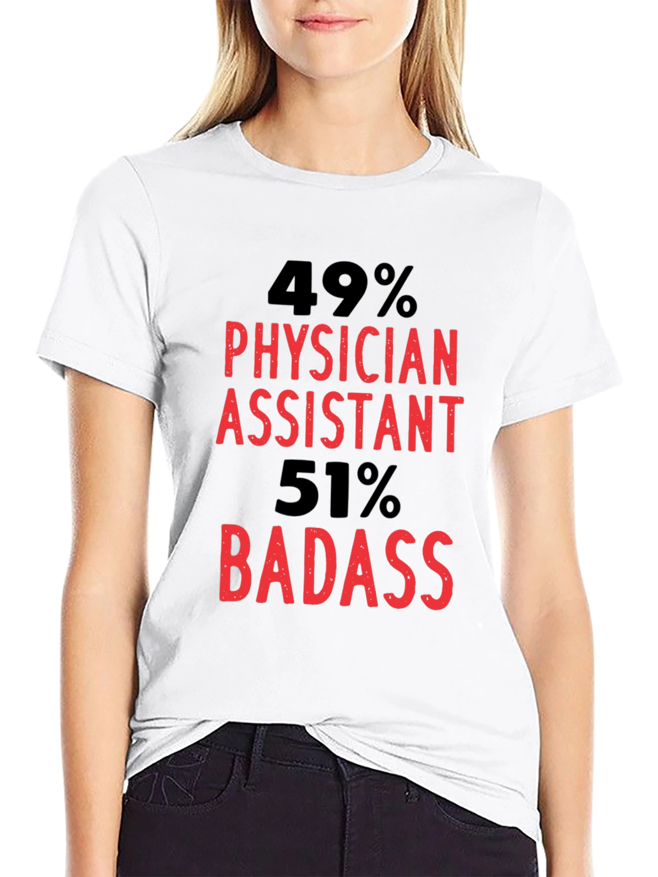 Black Physician Assistant Badass Graphic T-Shirt view 9