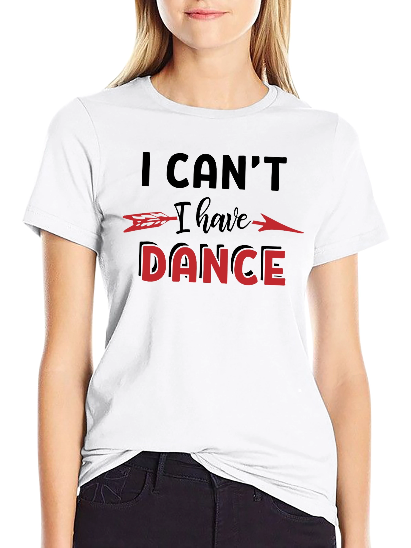 Black I Can't I Have to Dance Graphic T-Shirt view 9