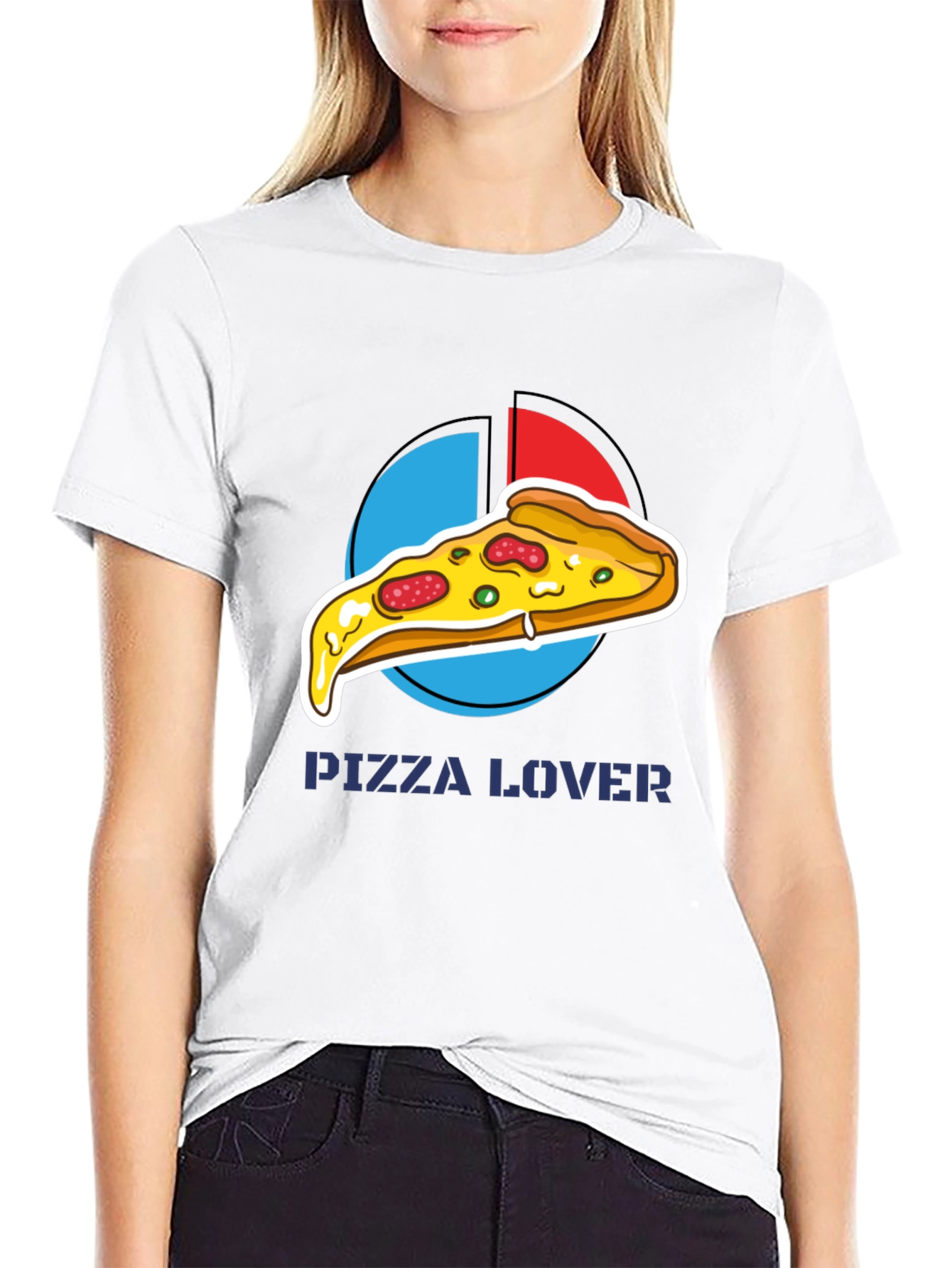 Black Pizza Lover Graphic Tee - Casual Comfort view 9