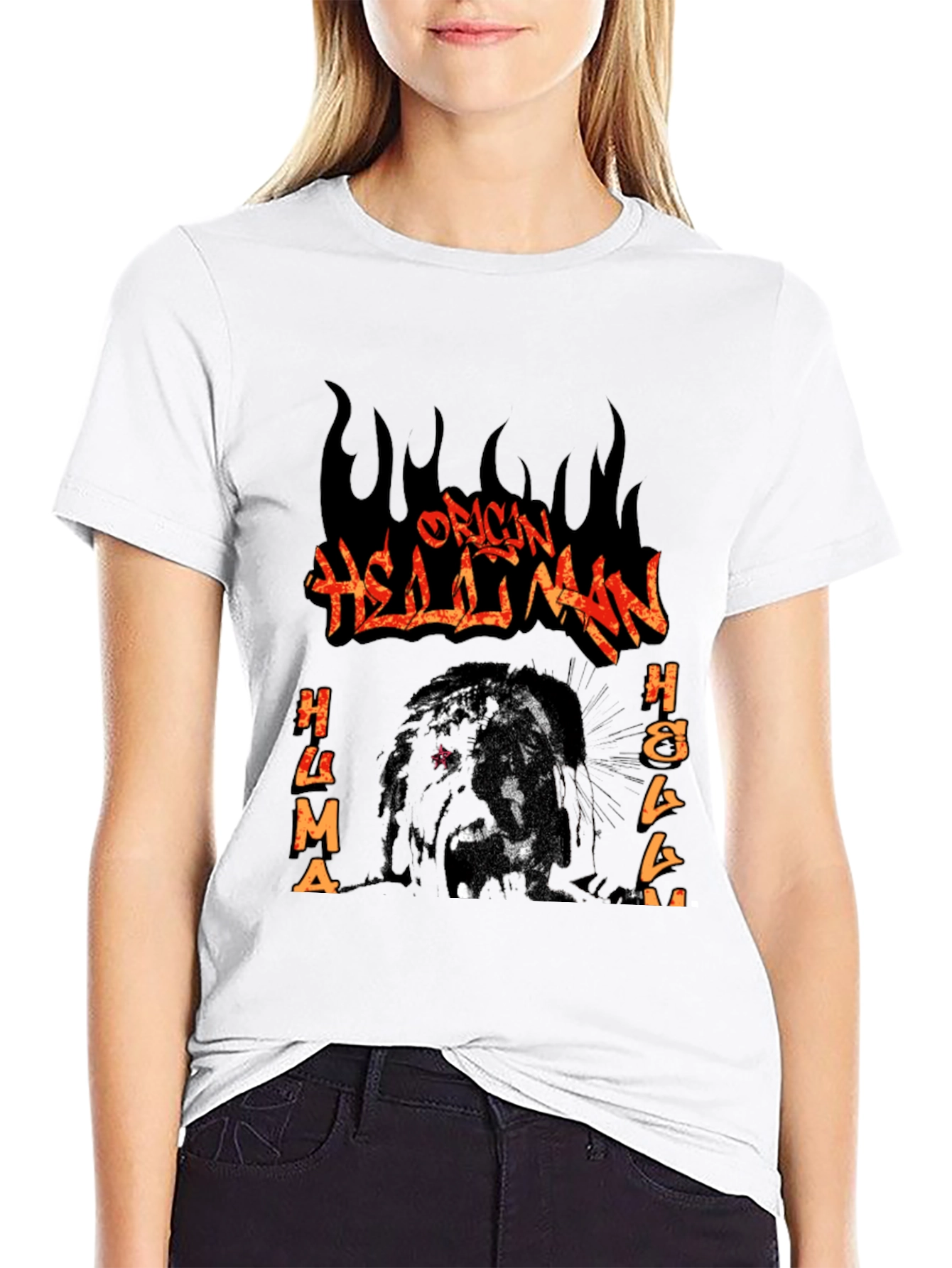 Black Origin Hellman T-Shirt - Black Graphic Tee view 9