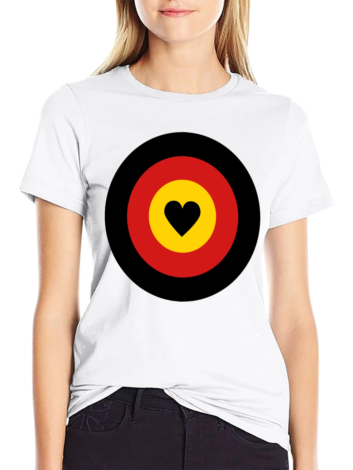 Black Heart Target Graphic Tee - Black view 9