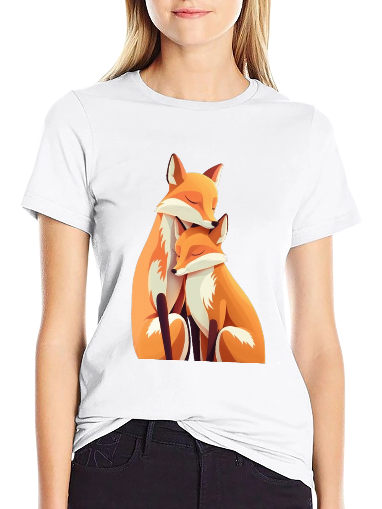 Black Fox Family Graphic Tee - Soft Cotton Blend view 9