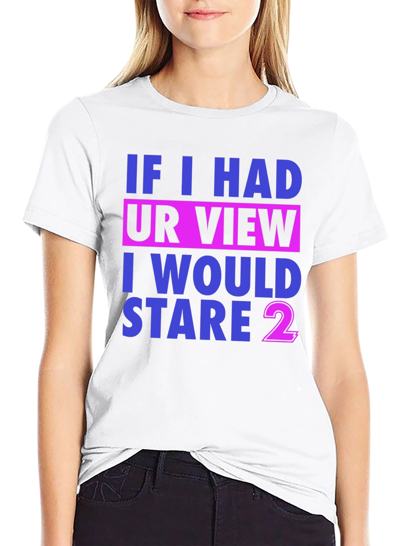 Black Funny Stare Graphic T-Shirt view 9