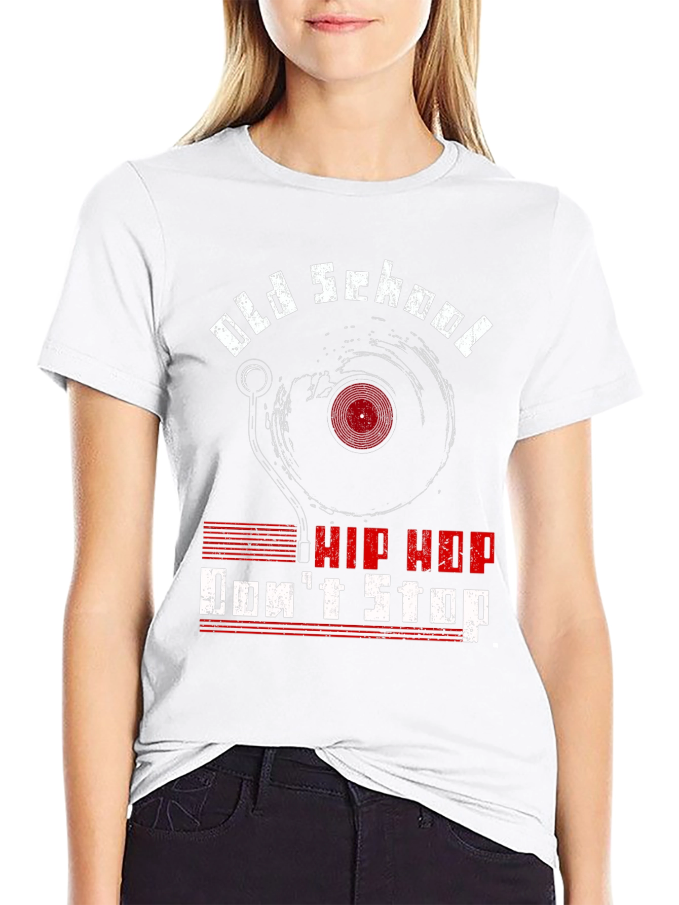 Black Old School Hip Hop T-Shirt - Don't Stop! view 9