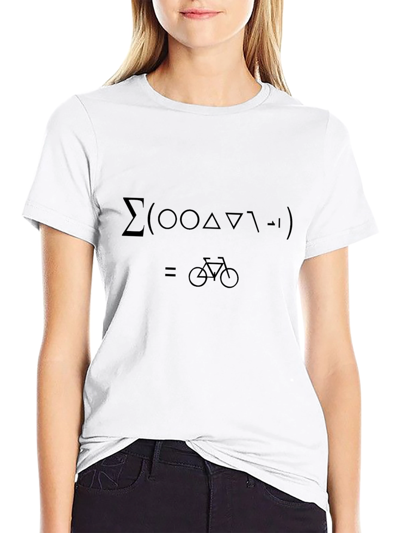 Black Math Equation Bicycle T-Shirt view 9