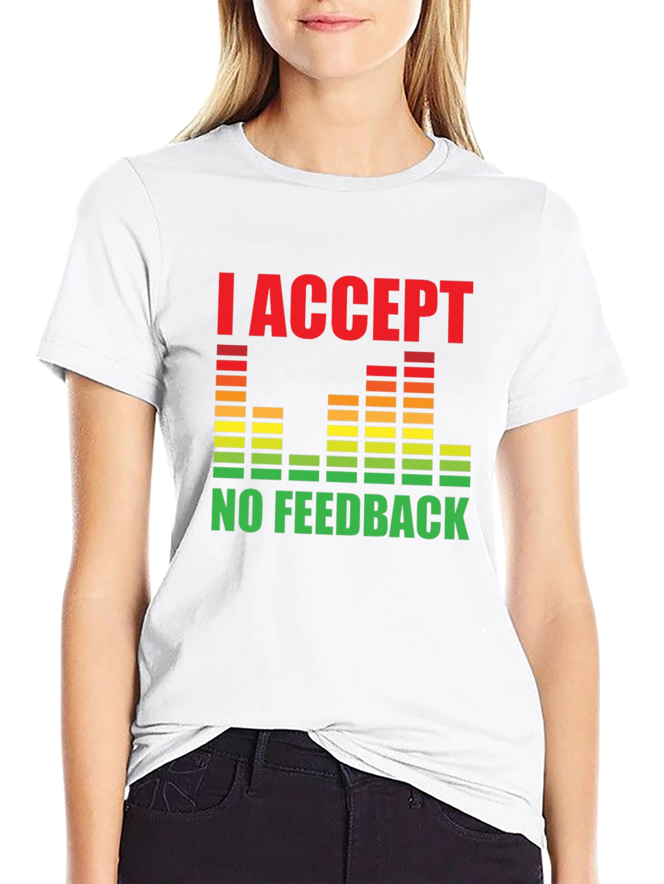 Black I Accept No Feedback Graphic Tee - Black view 9