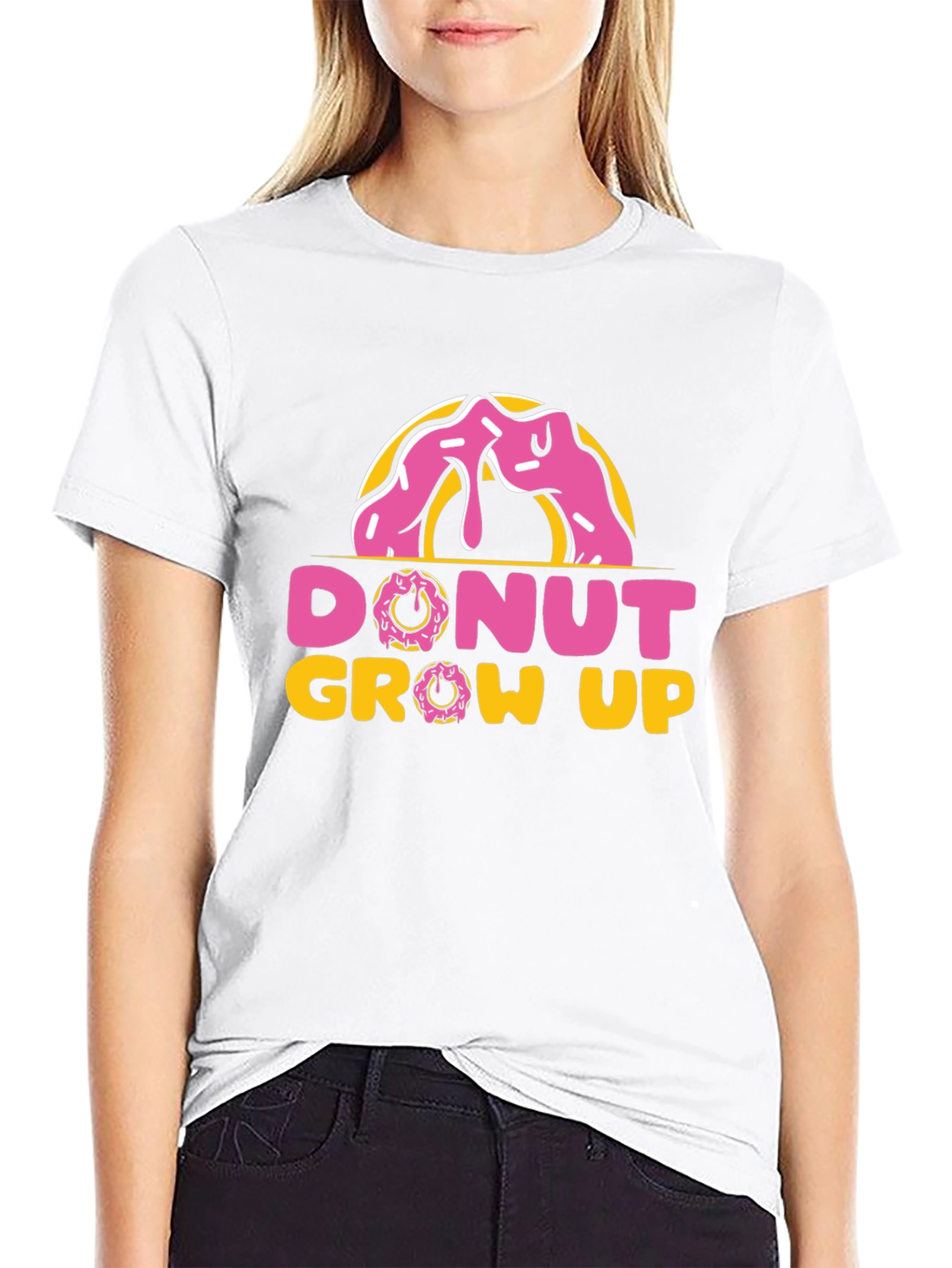 Black Donut Grow Up Black T-Shirt view 9