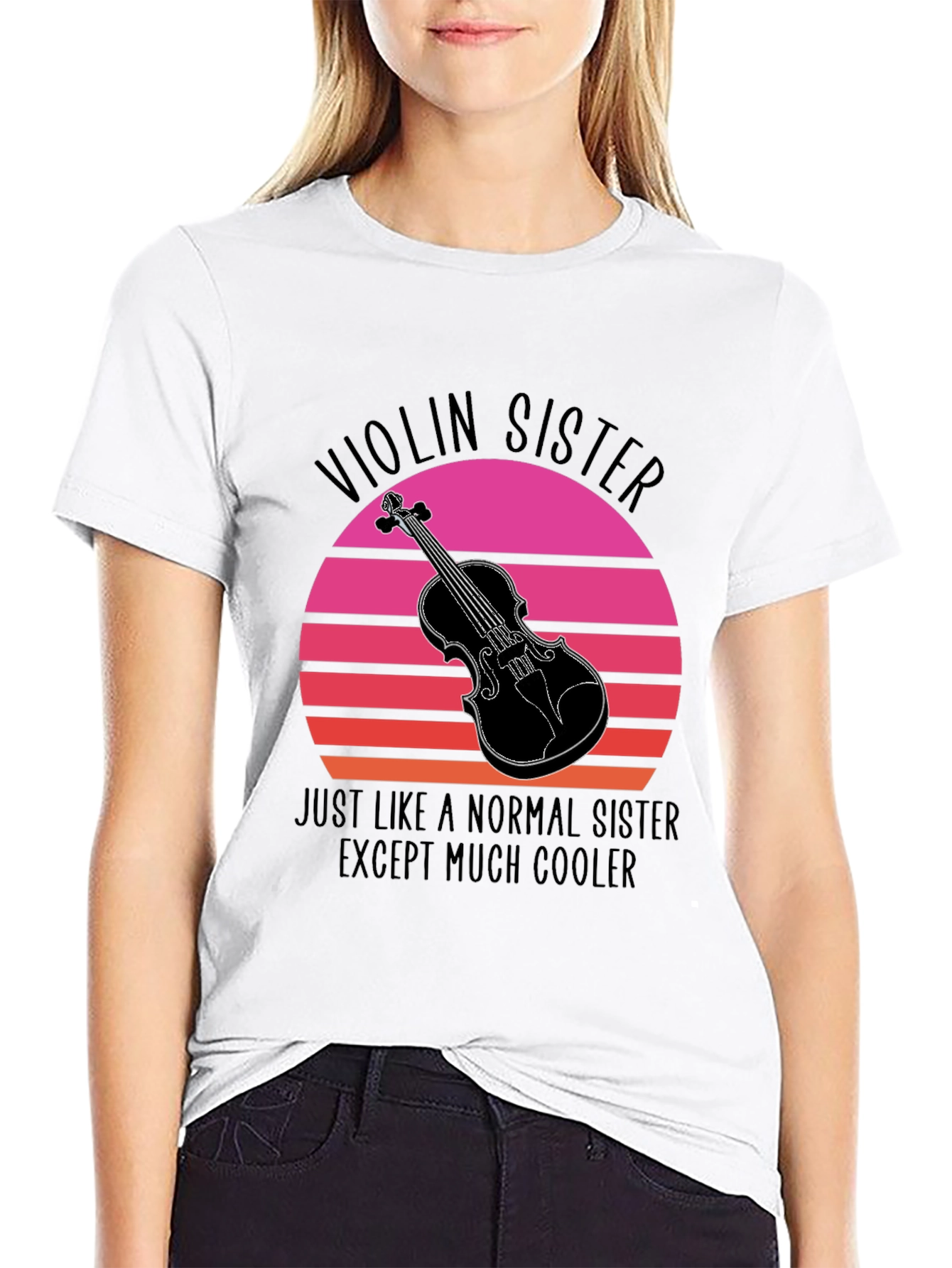 Black Violin Sister T-Shirt: Cool Music Lover Tee view 9