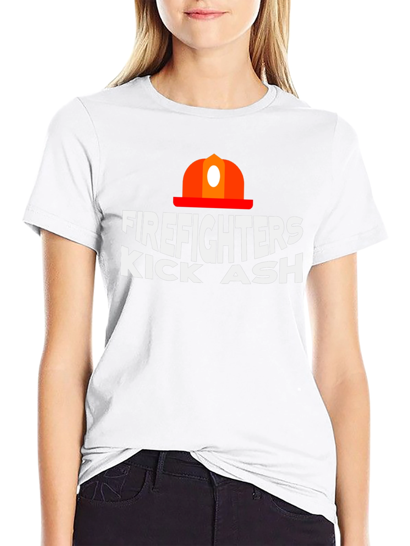 Black Firefighters Kick Ash Graphic Tee view 9