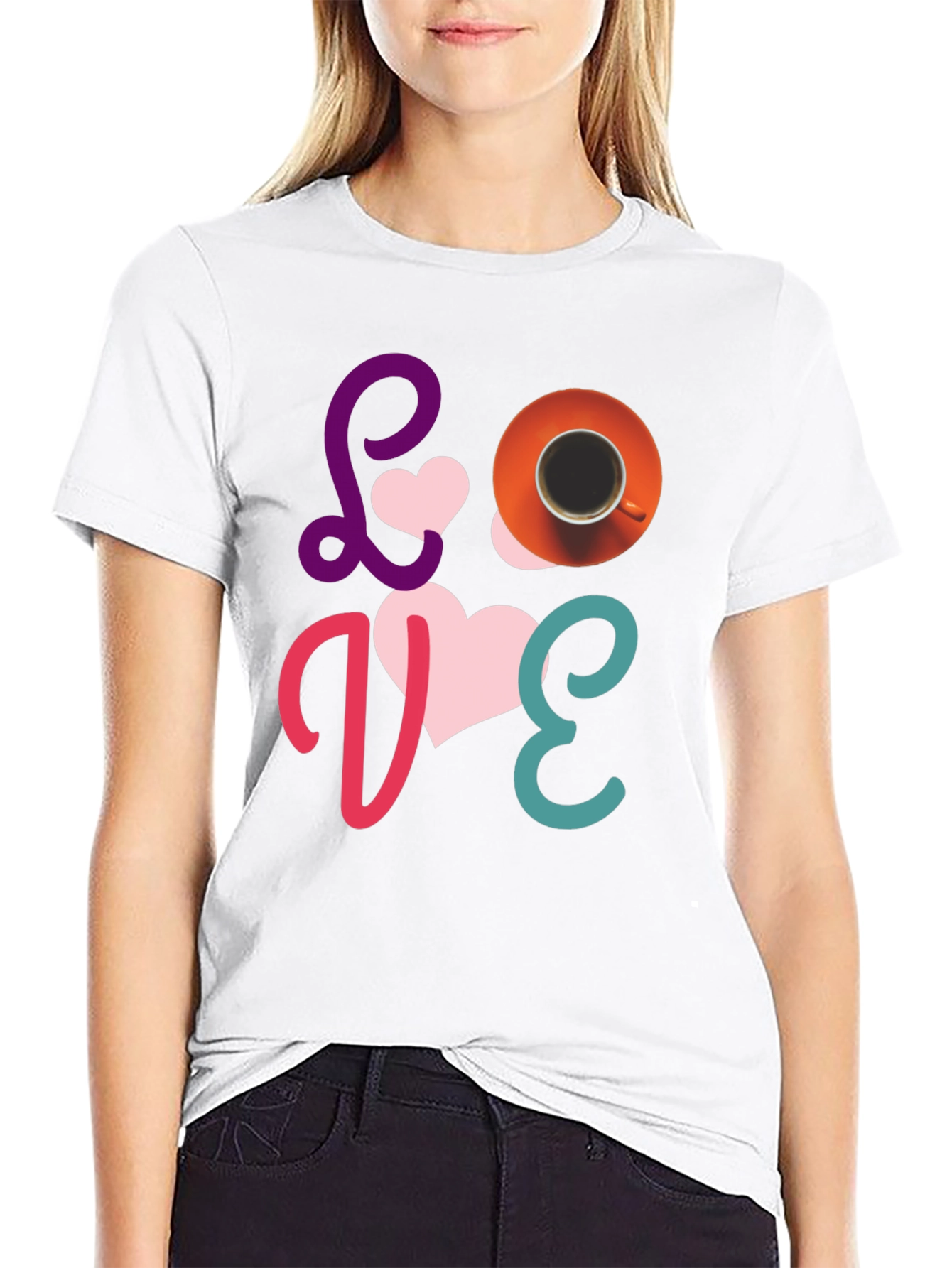 Black Love Coffee T-Shirt - Fun Graphic Tee view 9
