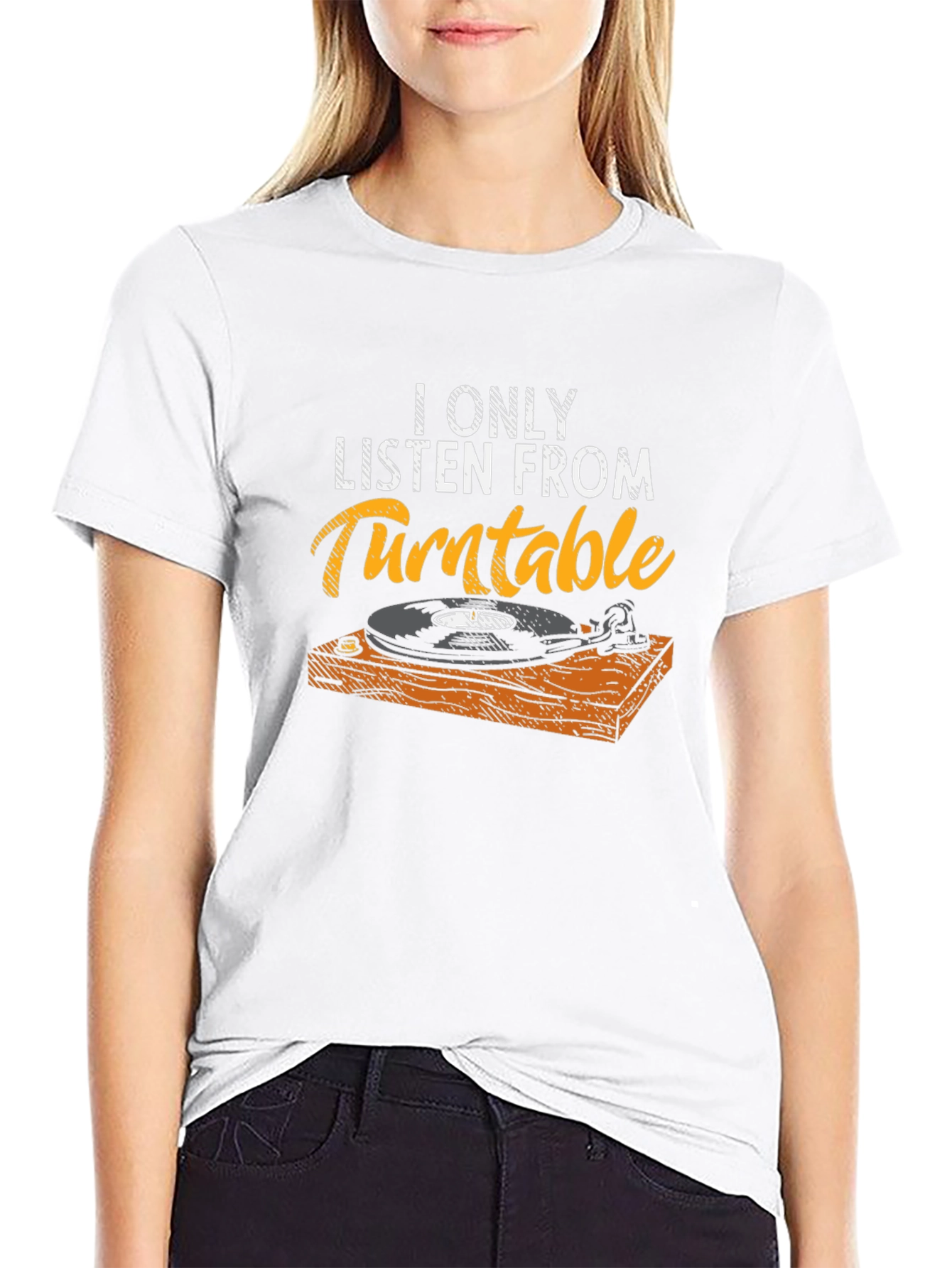 Black Turntable Music Lover Graphic Tee - Retro Style view 9