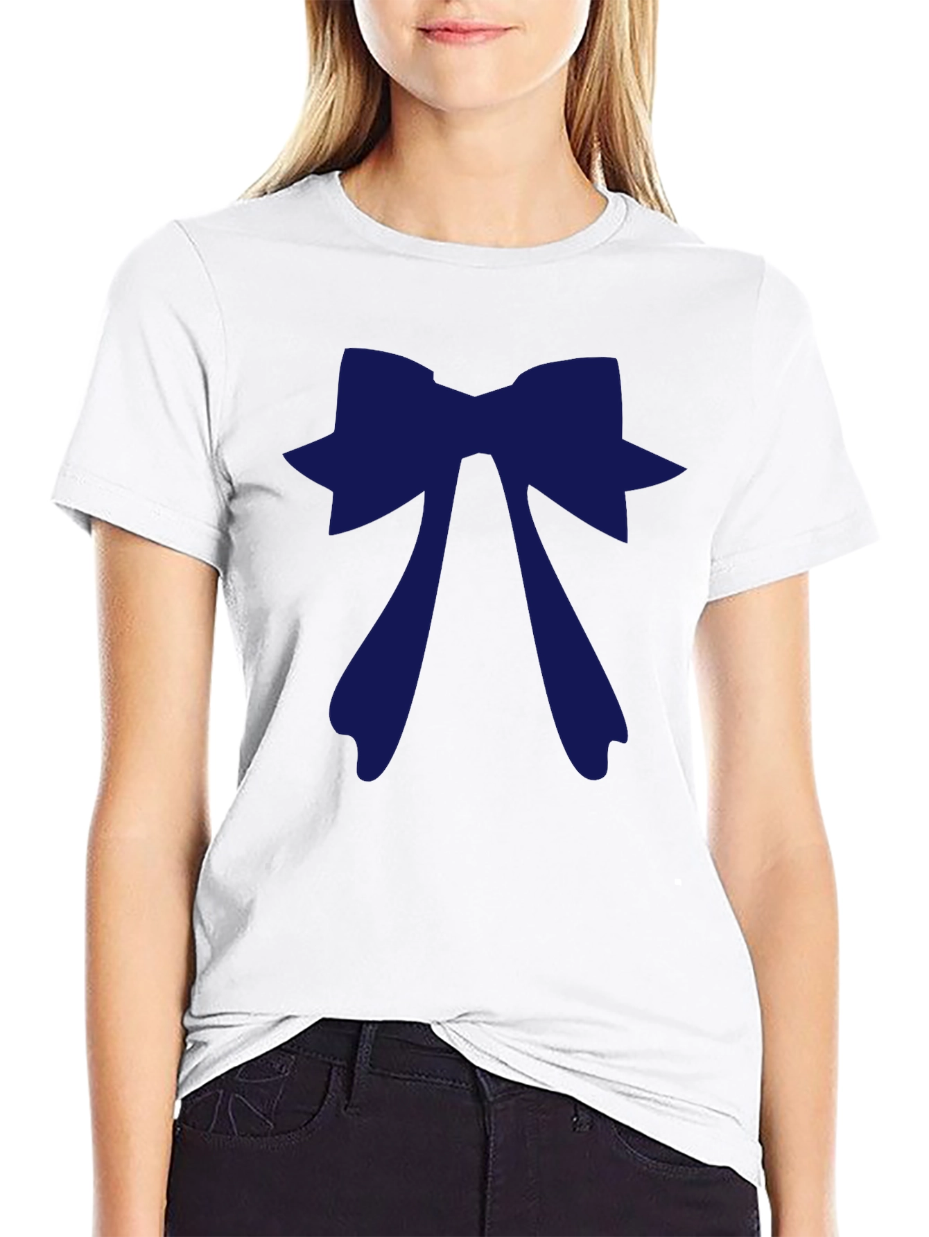 Black Bow Graphic Tee - Men's Casual Black T-Shirt view 9