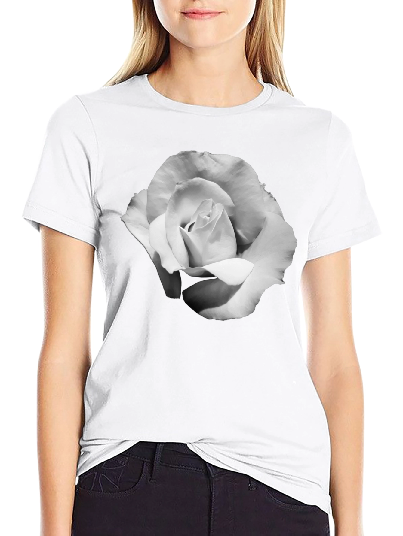 Black Black Rose Graphic T-Shirt view 9