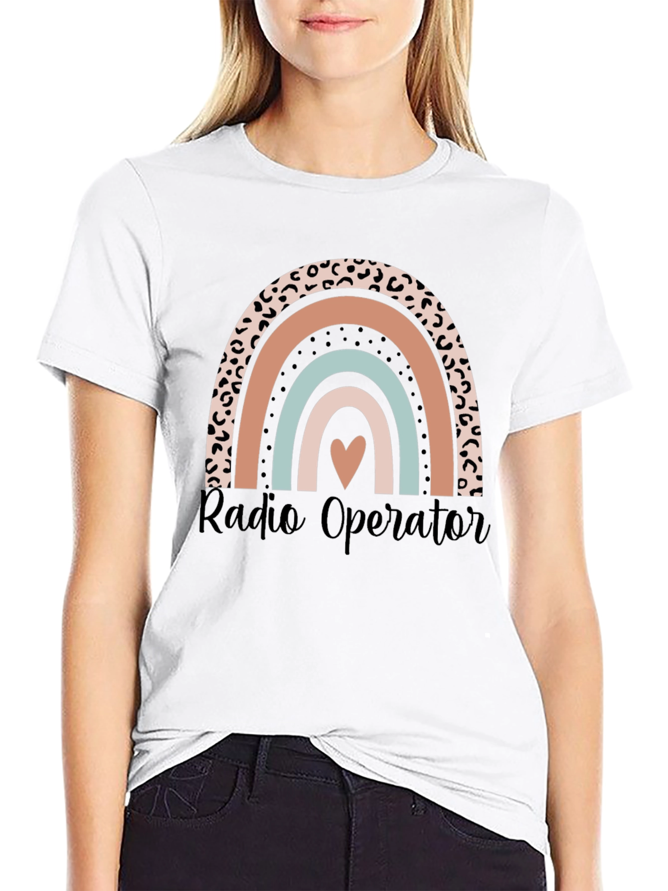 Black Radio Operator Rainbow Graphic Tee - Black view 9