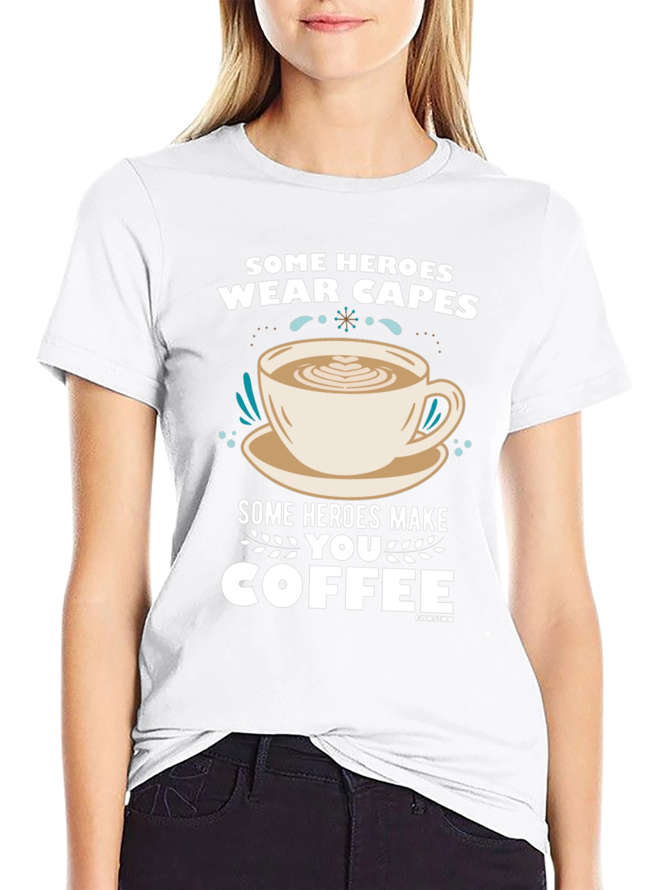 Black Some Heroes Coffee T-Shirt - Caffeine Hero Tee view 9