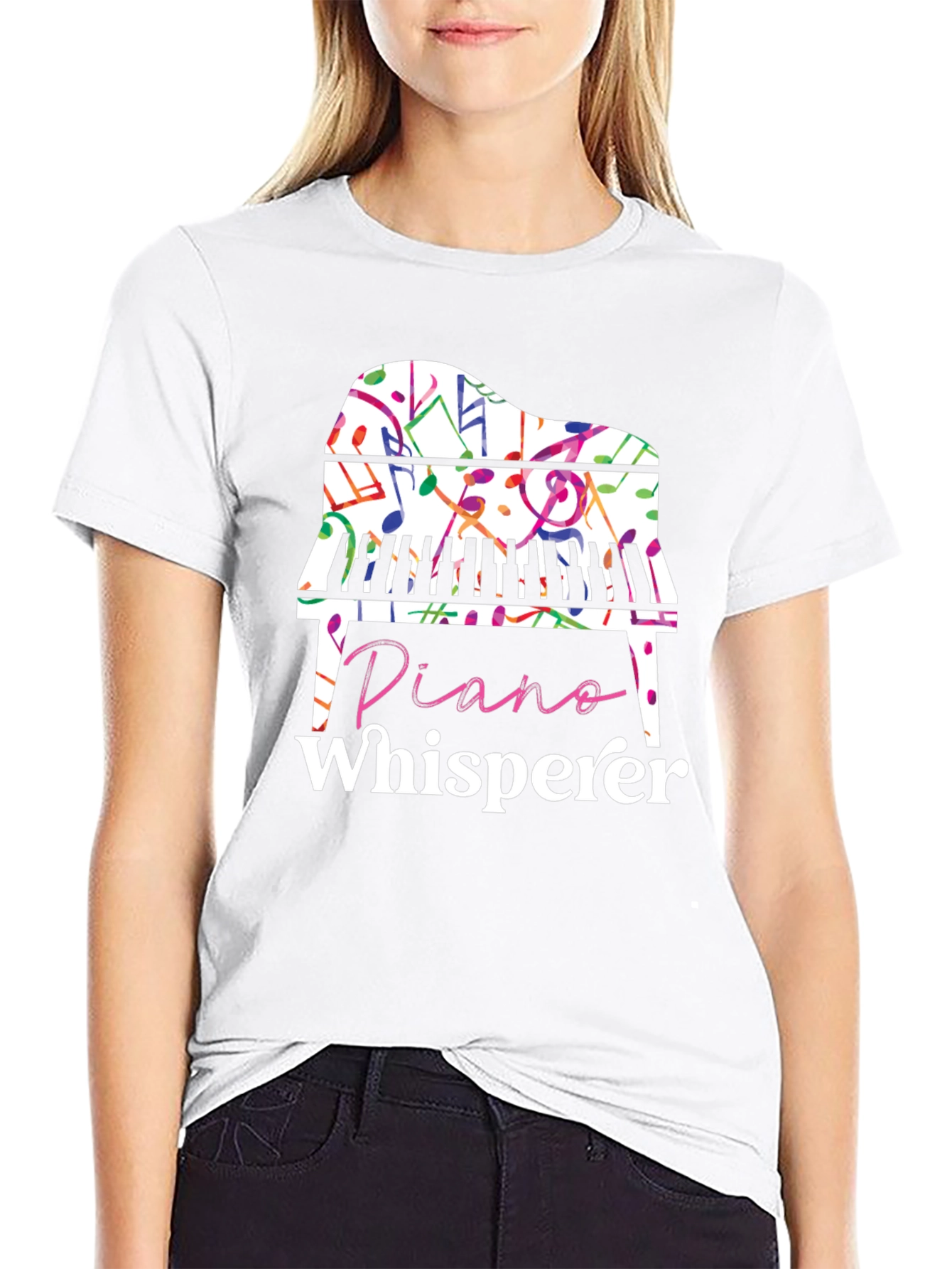 Black Piano Whisperer T-Shirt view 9