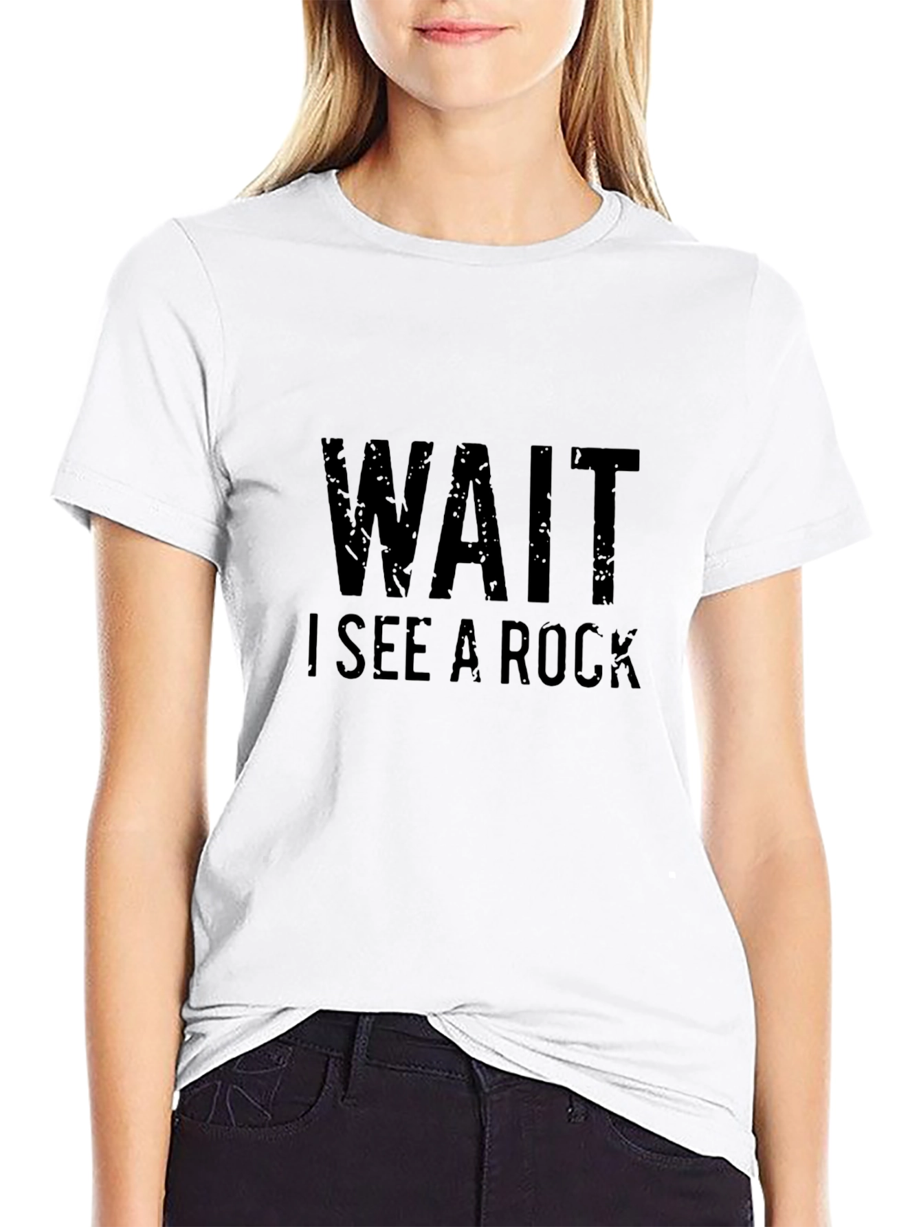 Black Wait I See A Rock T-Shirt - Funny Rockhound Geology Tee view 9