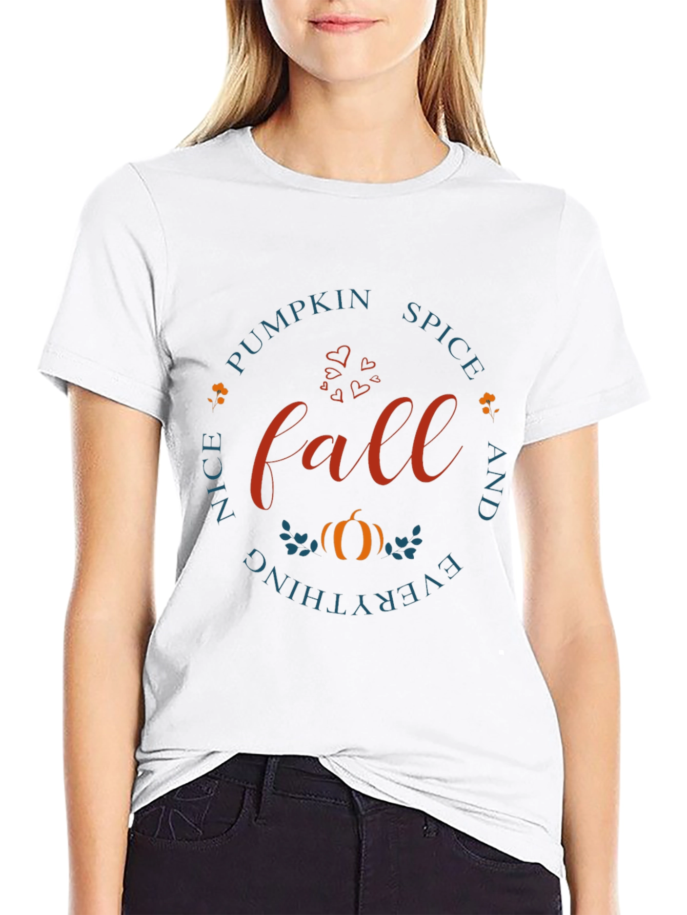 Black Fall Pumpkin Spice T-Shirt - Cozy Autumn Vibes view 9