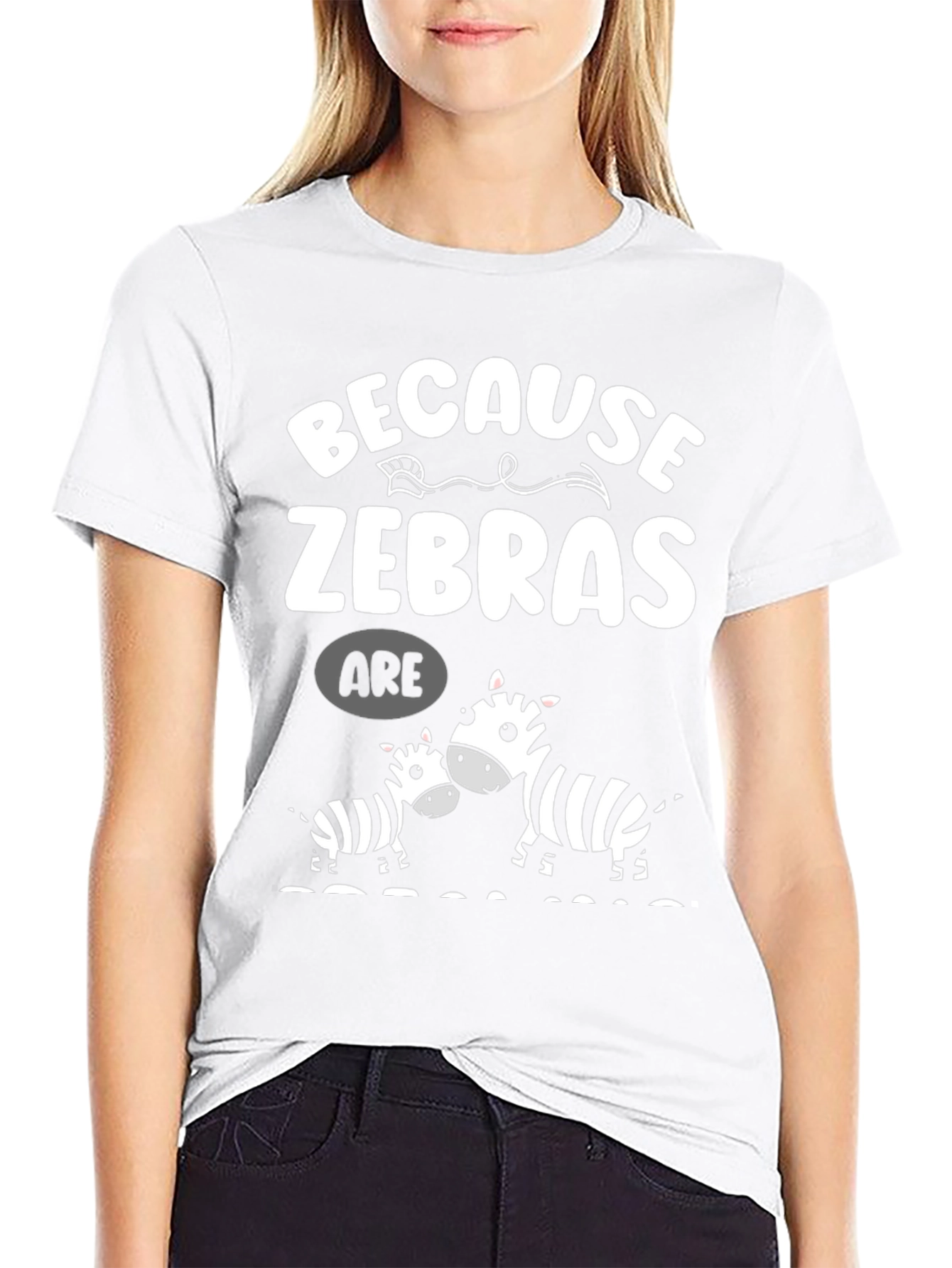 Black Because Zebras Are Funny T-Shirt view 9