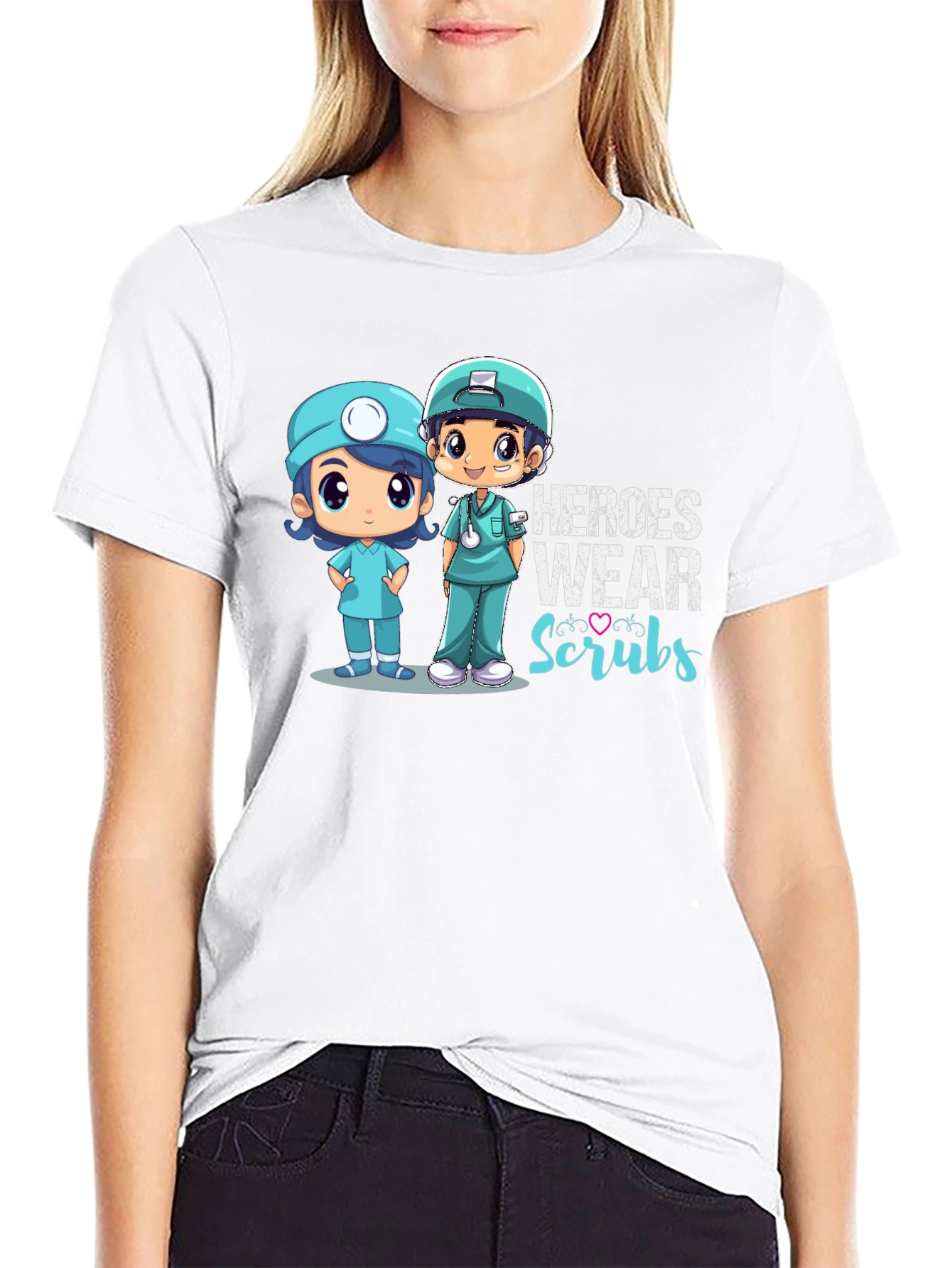 Black Heroes Wear Scrubs T-Shirt view 9