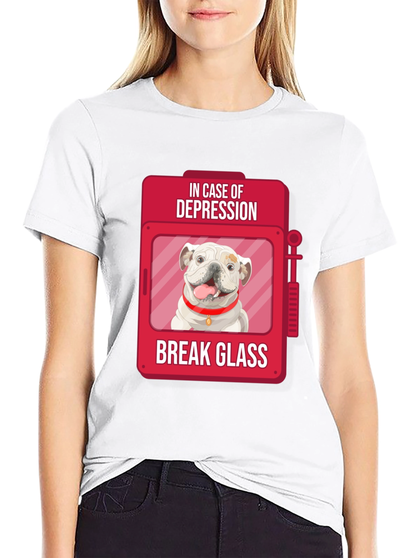 Black Depression Relief Dog T-Shirt - Break Glass view 9