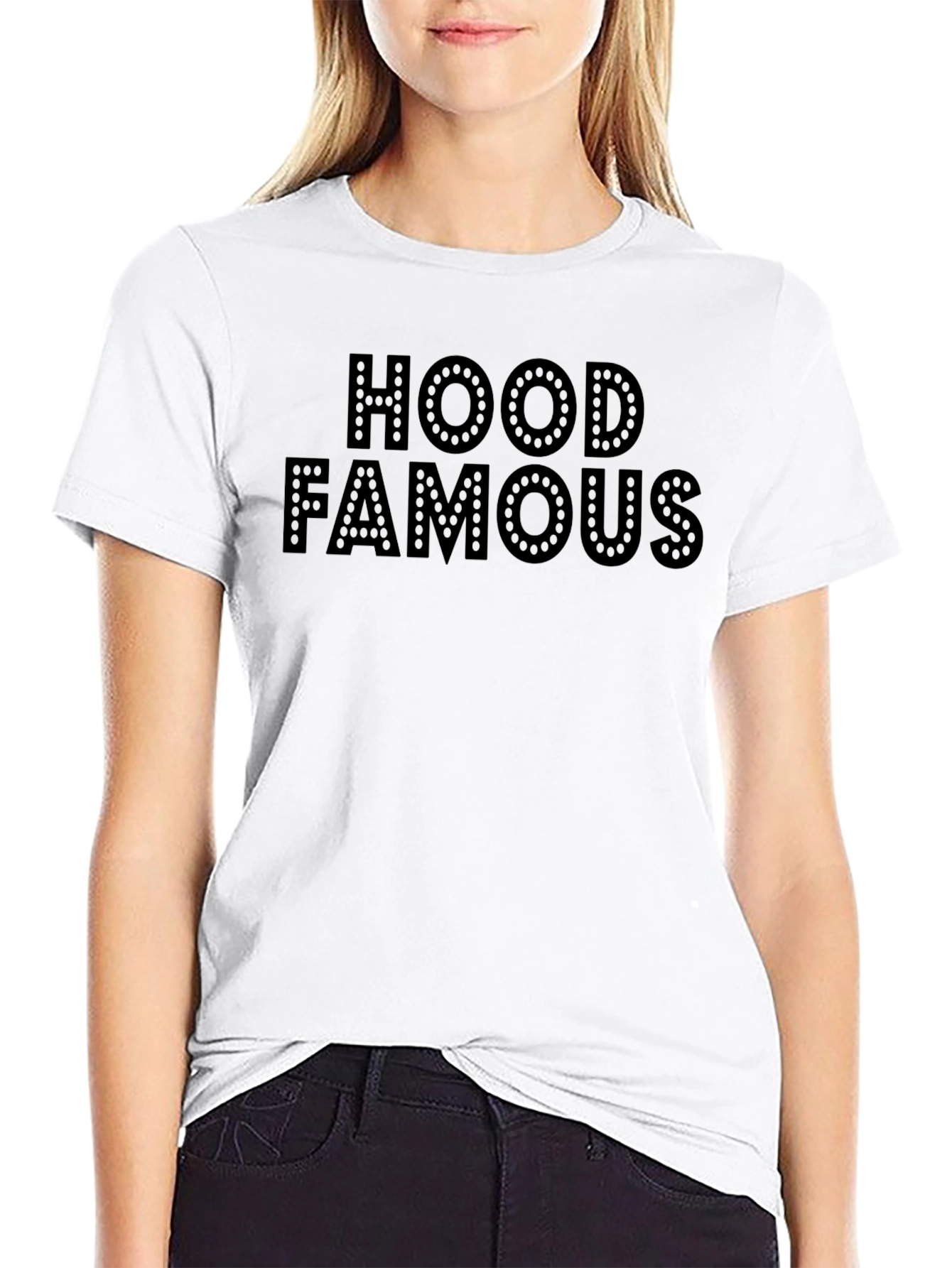 Black Hood Famous Black T-Shirt view 9
