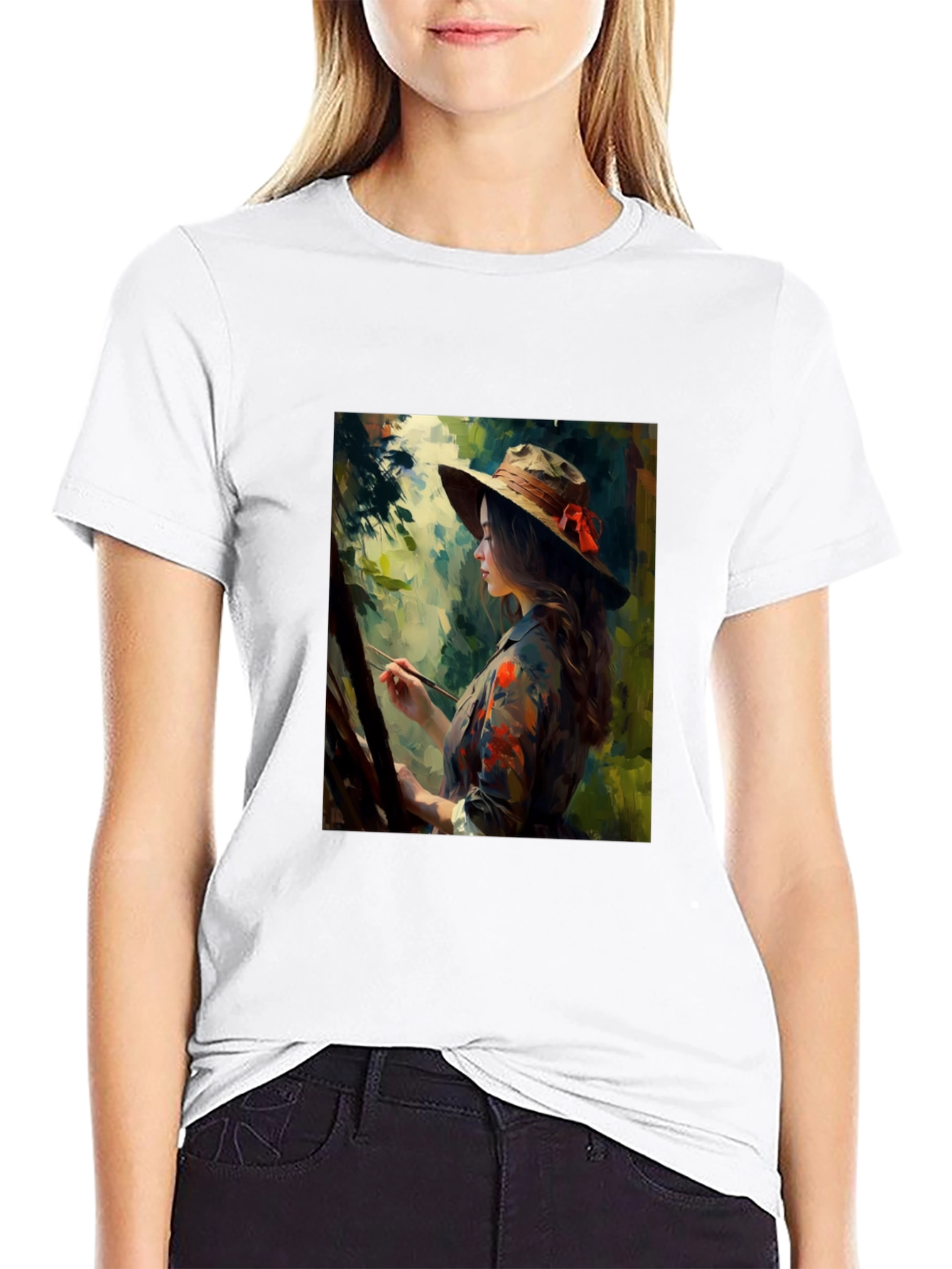 Black Artist Graphic Tee - Unisex Black T-Shirt view 9