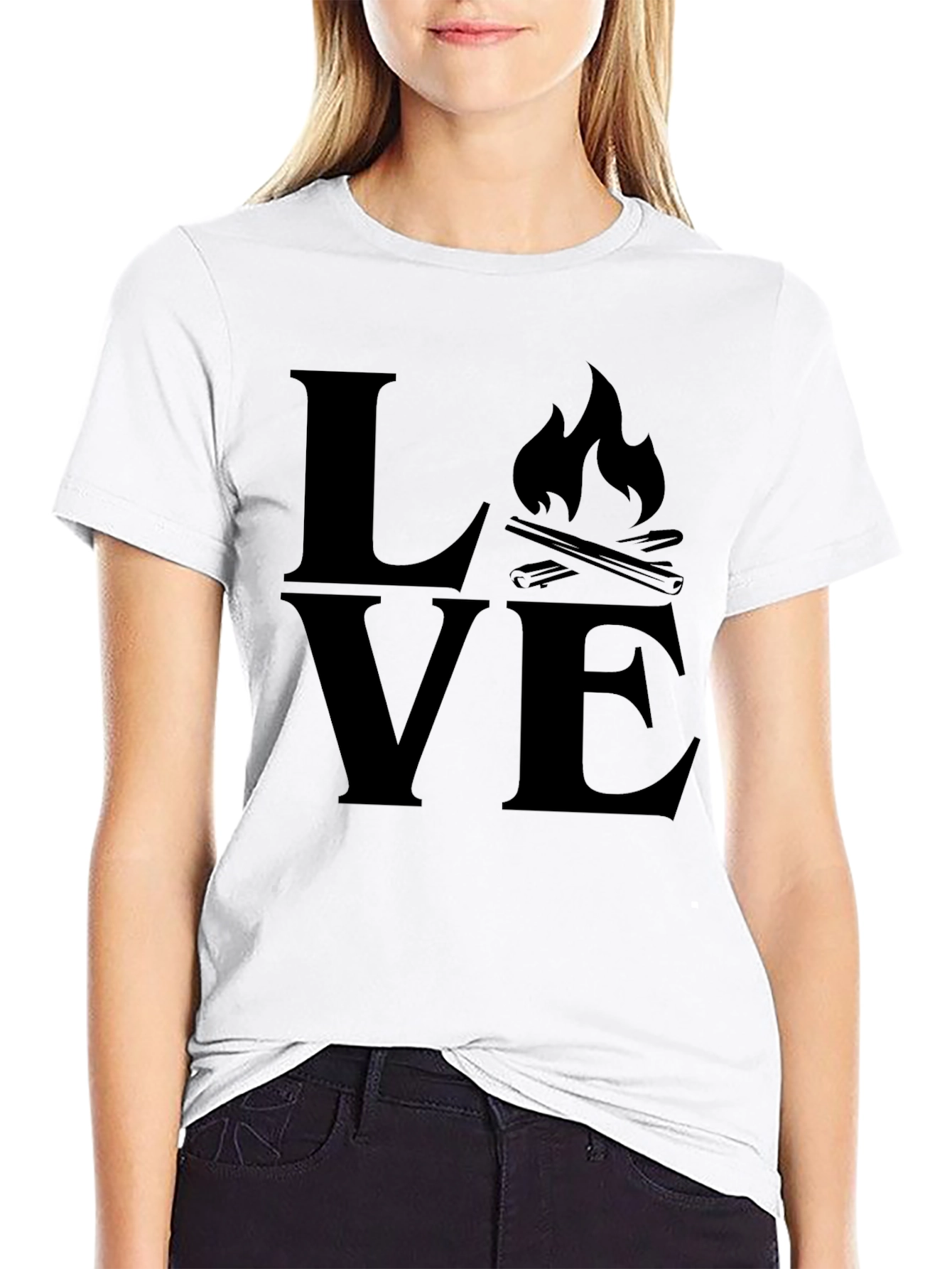 Black Love Camping Black T-Shirt view 9