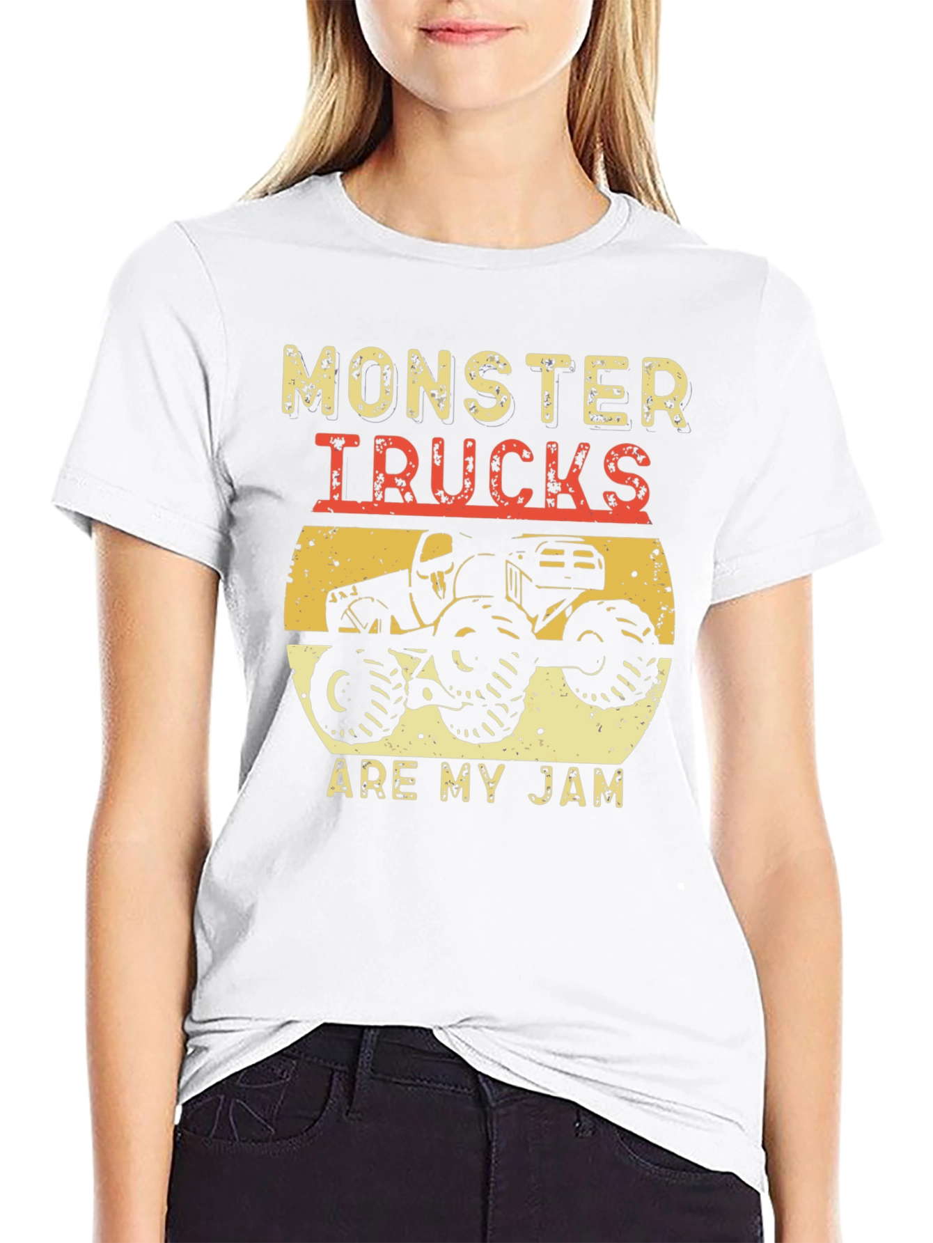 Black Monster Trucks Are My Jam T-Shirt view 9