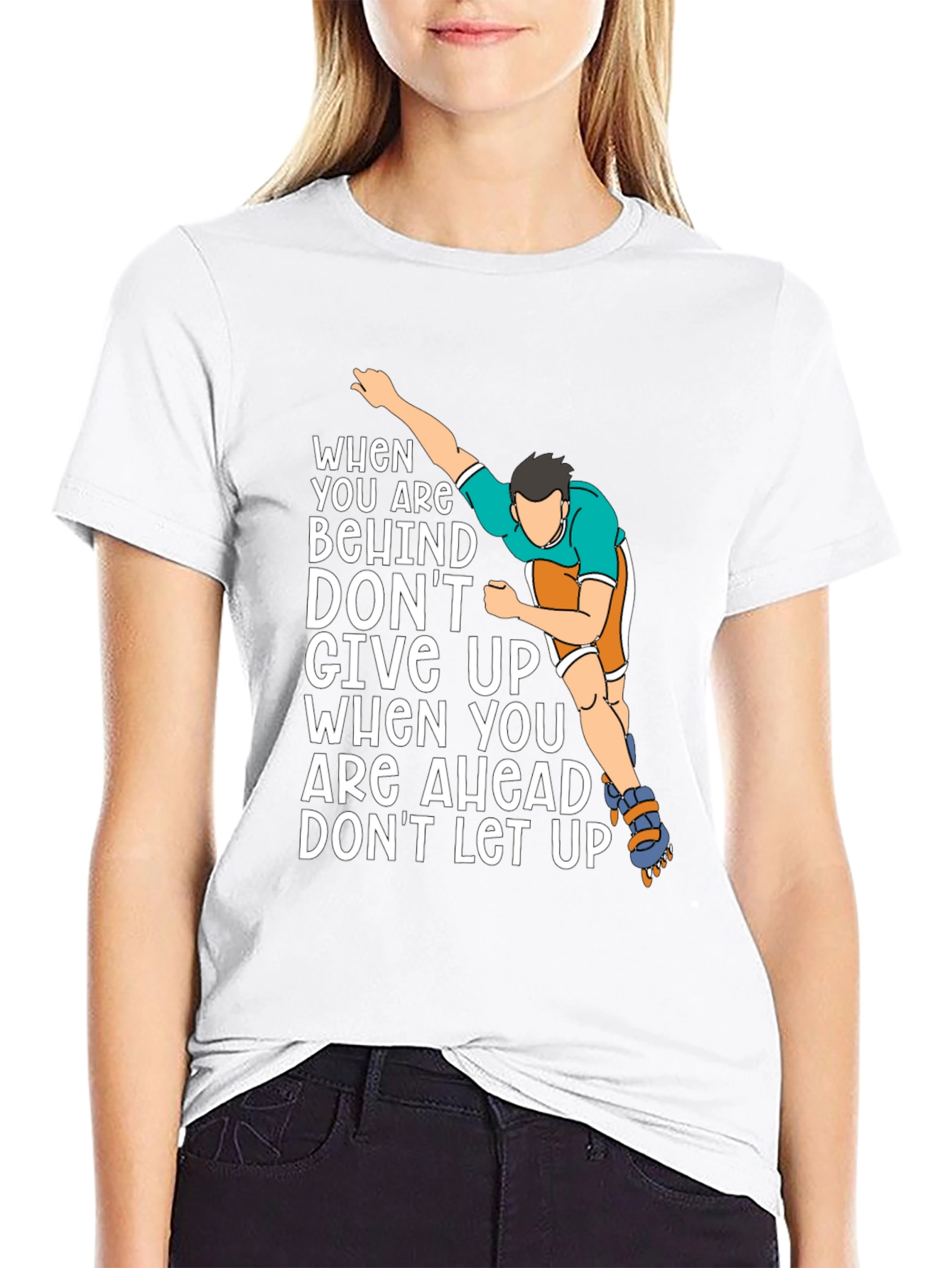 Black Motivational Inline Skater T-Shirt view 9