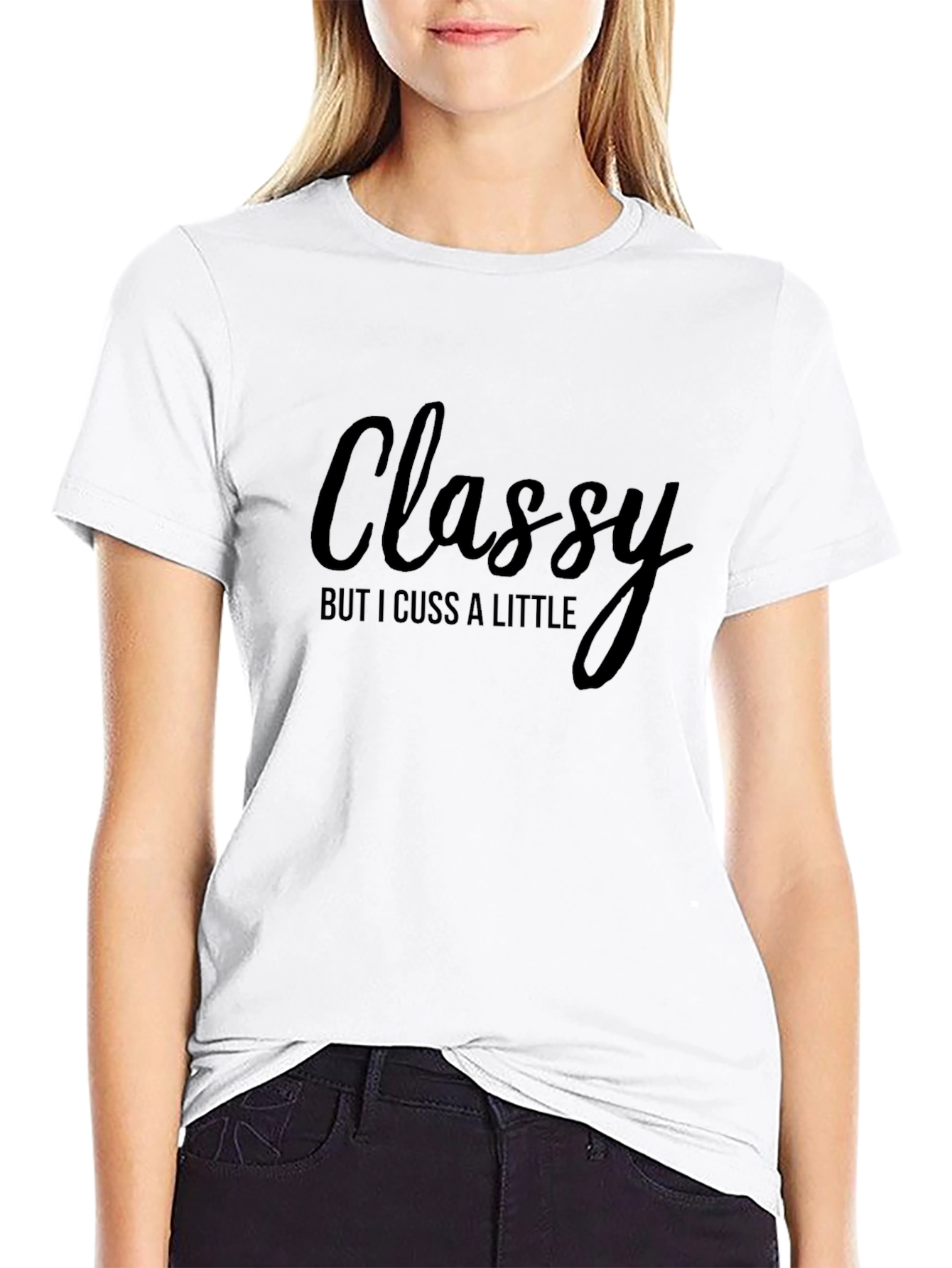 Black Classy But I Cuss a Little - Graphic T-Shirt view 9