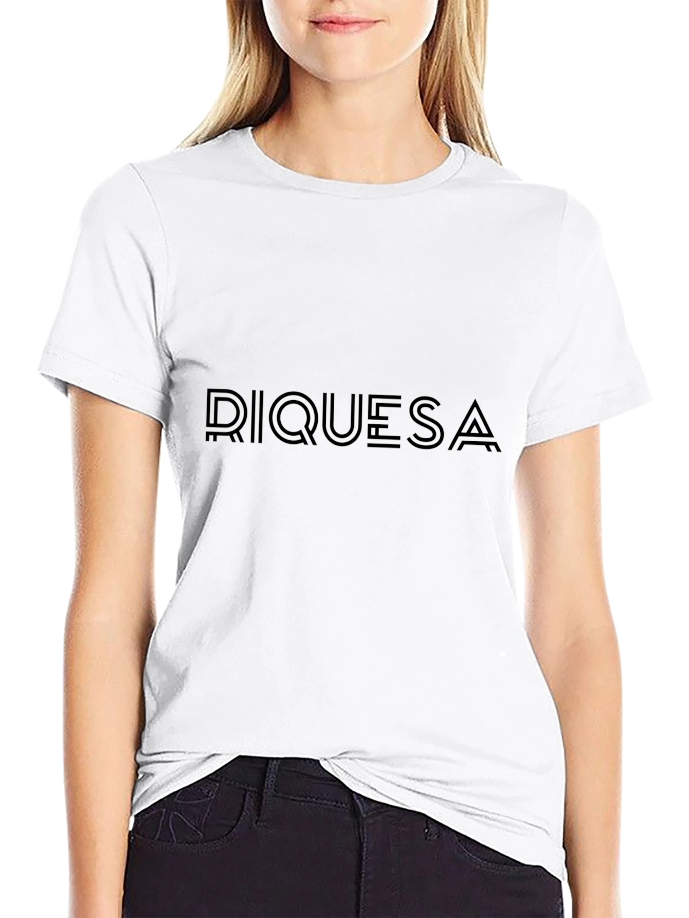 Black Riquesa Graphic Tee - Stylish Minimalist Design view 9