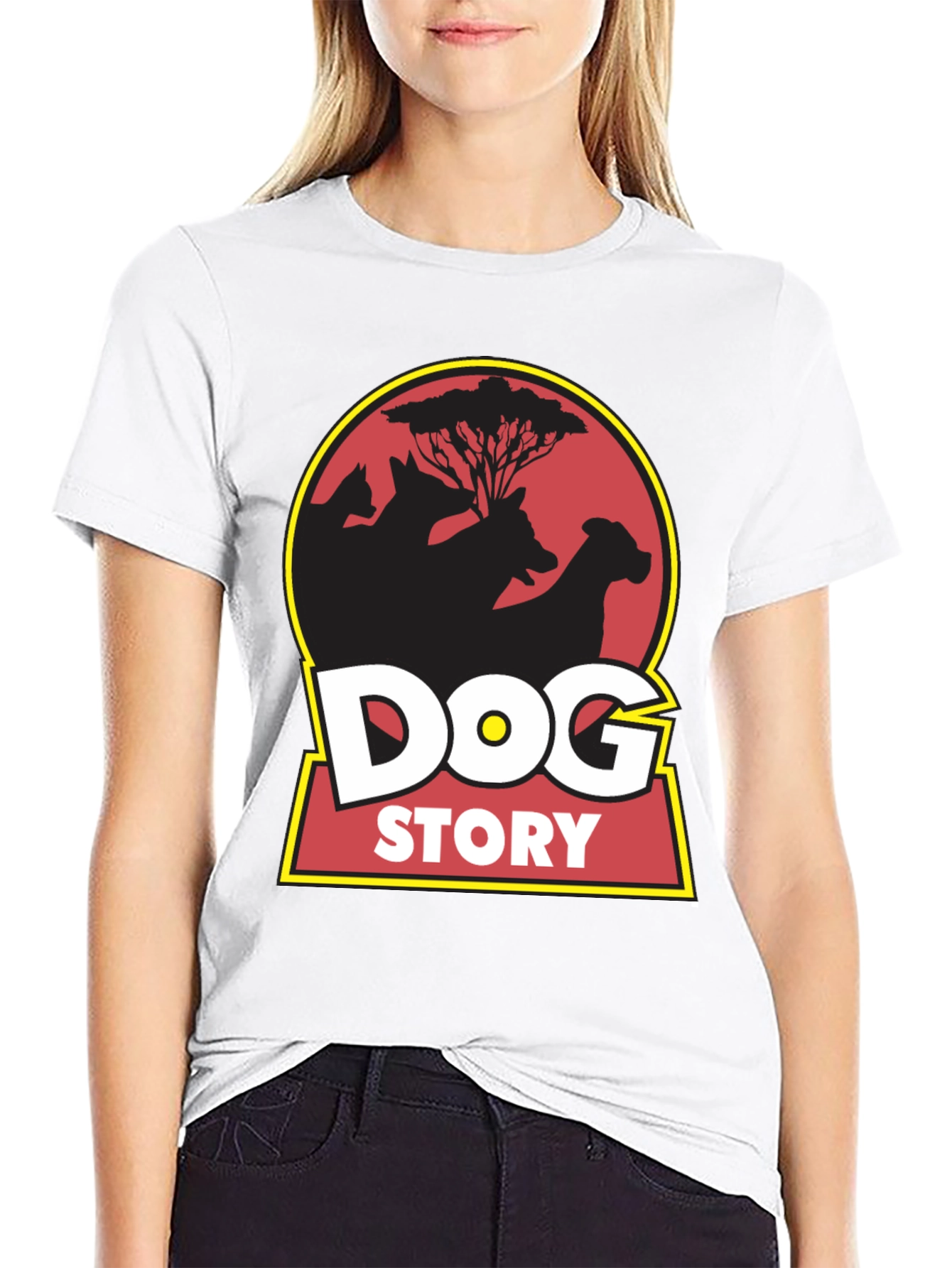 Black Dog Story Graphic Tee - Black Cotton Blend view 9