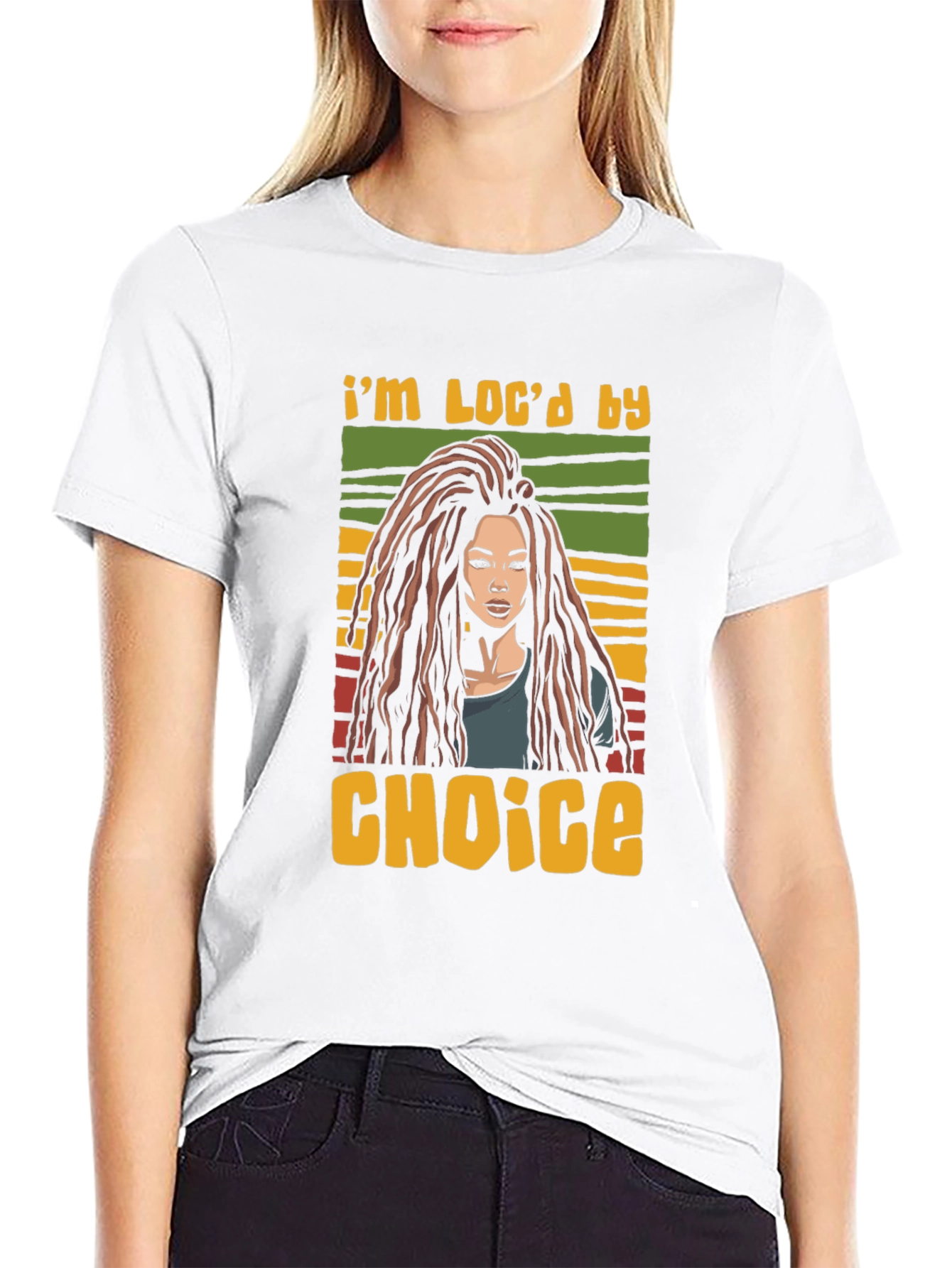 Black I'm Loc'd By Choice Graphic Tee view 9