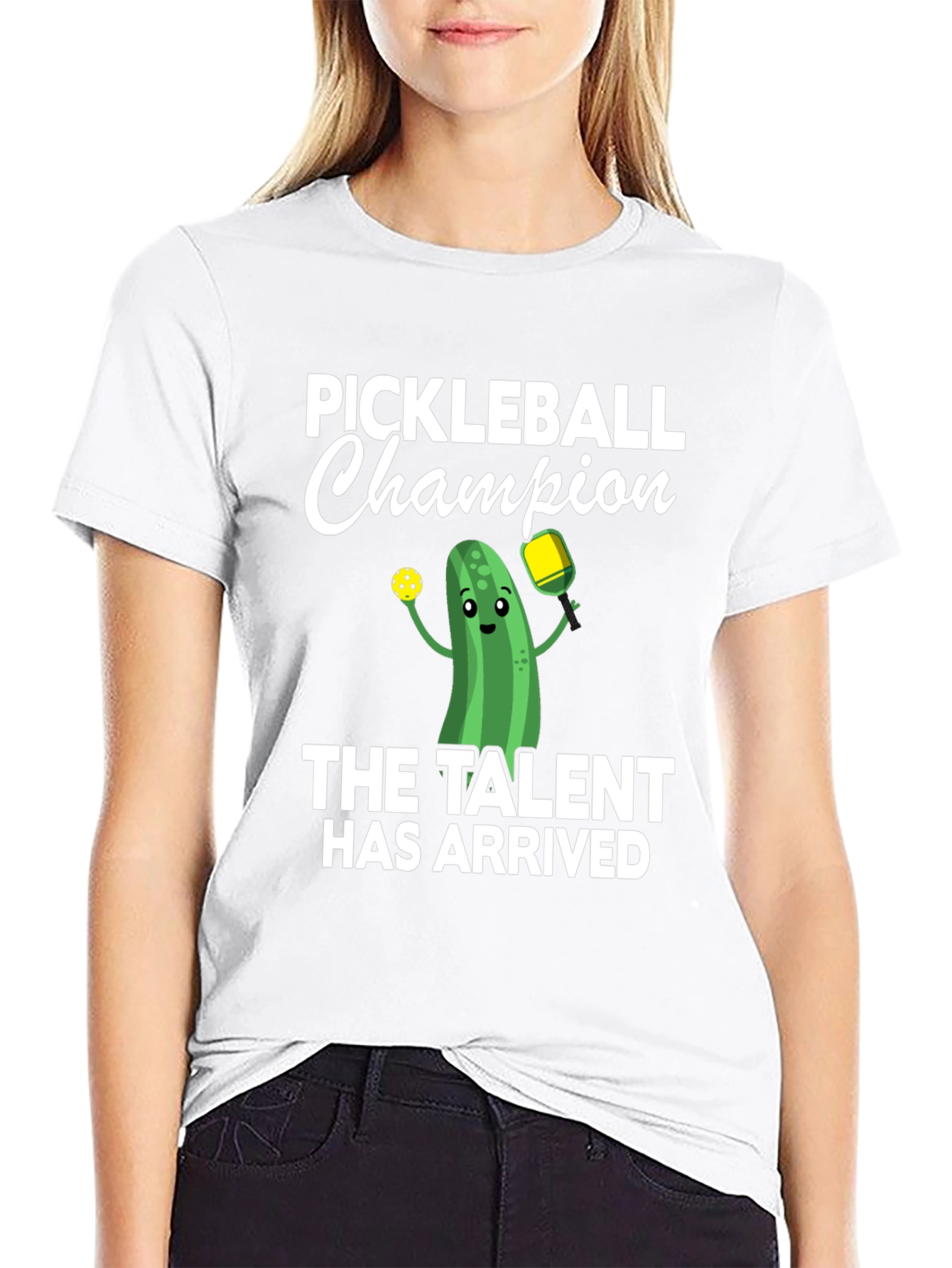 Black Pickleball Champion T-Shirt - The Talent Has Arrived! view 9