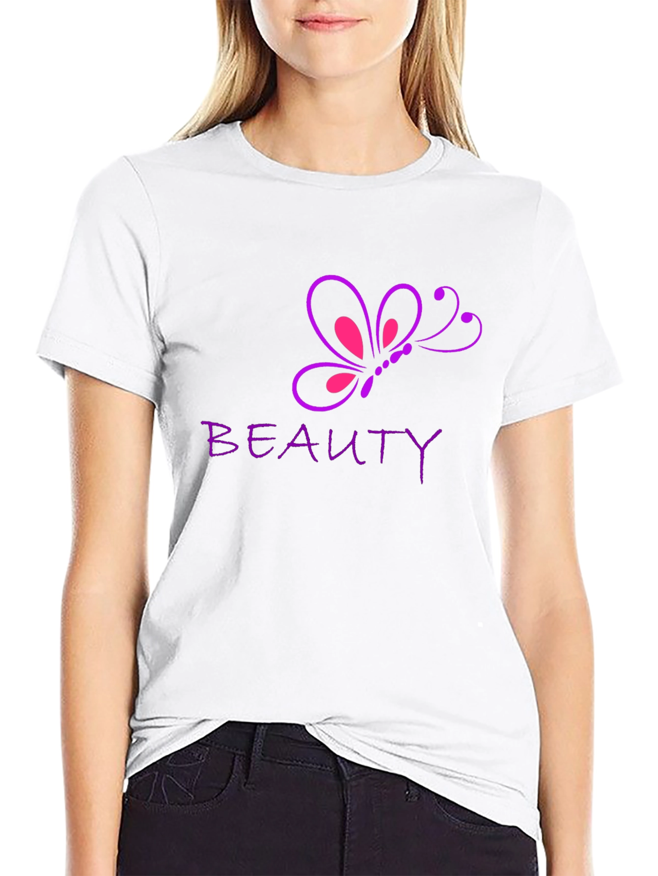 Black Beauty Butterfly Graphic Tee - Stylish Casual Wear view 9