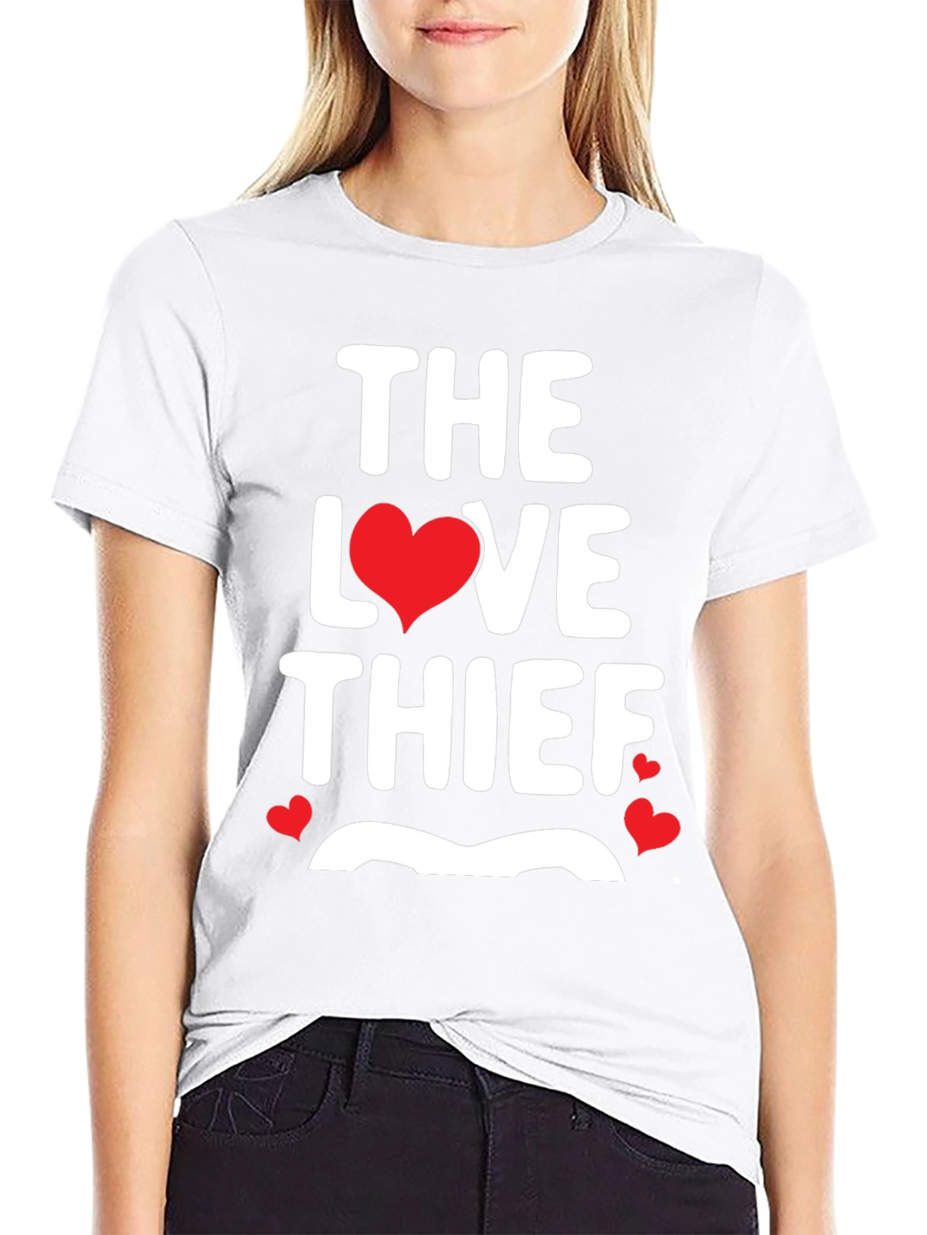 Black The Love Thief Graphic T-Shirt view 9