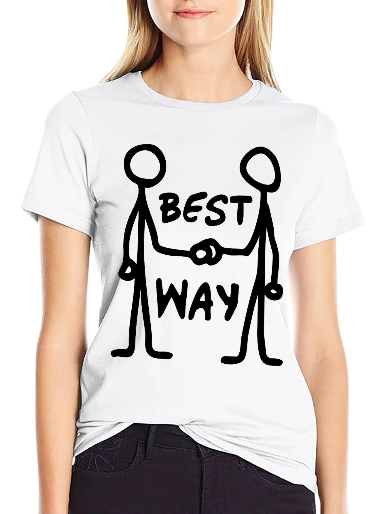 Black Best Way Graphic T-Shirt - Black view 9